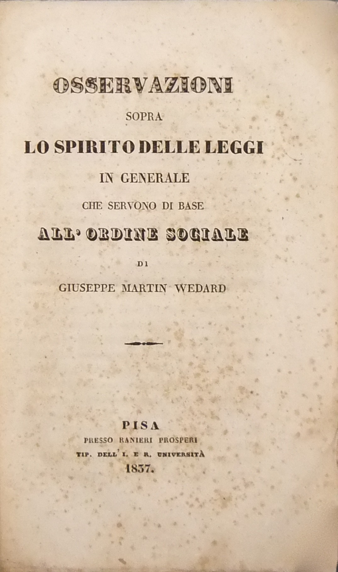 Osservazioni sopra lo spirito delle leggi 