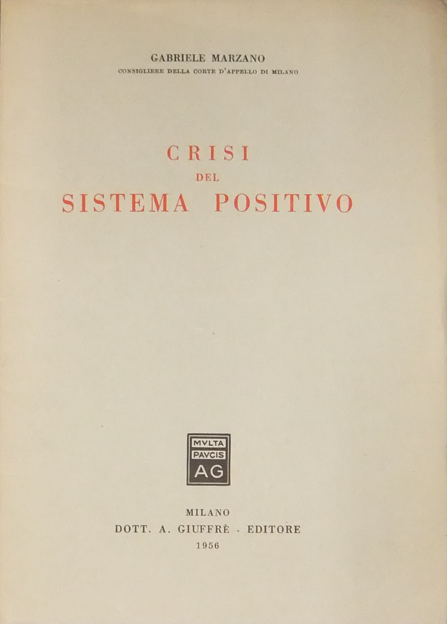 Crisi del sistema positivo