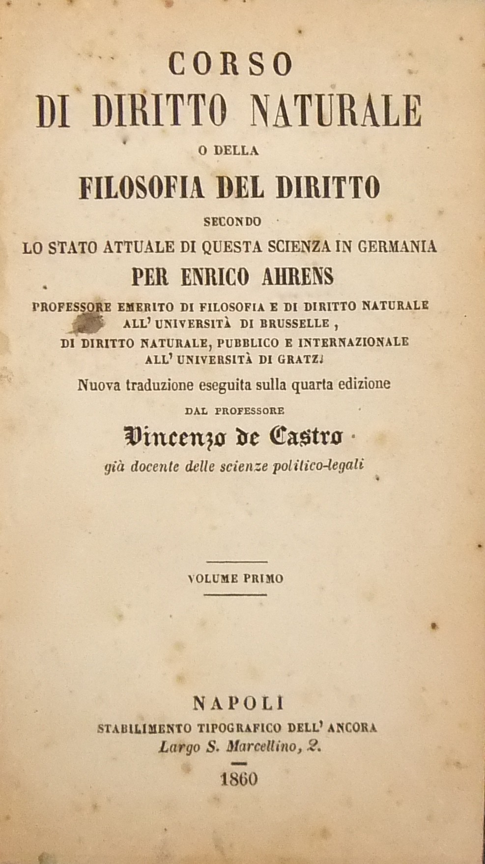 Corso di diritto naturale o della filosofia del diritto