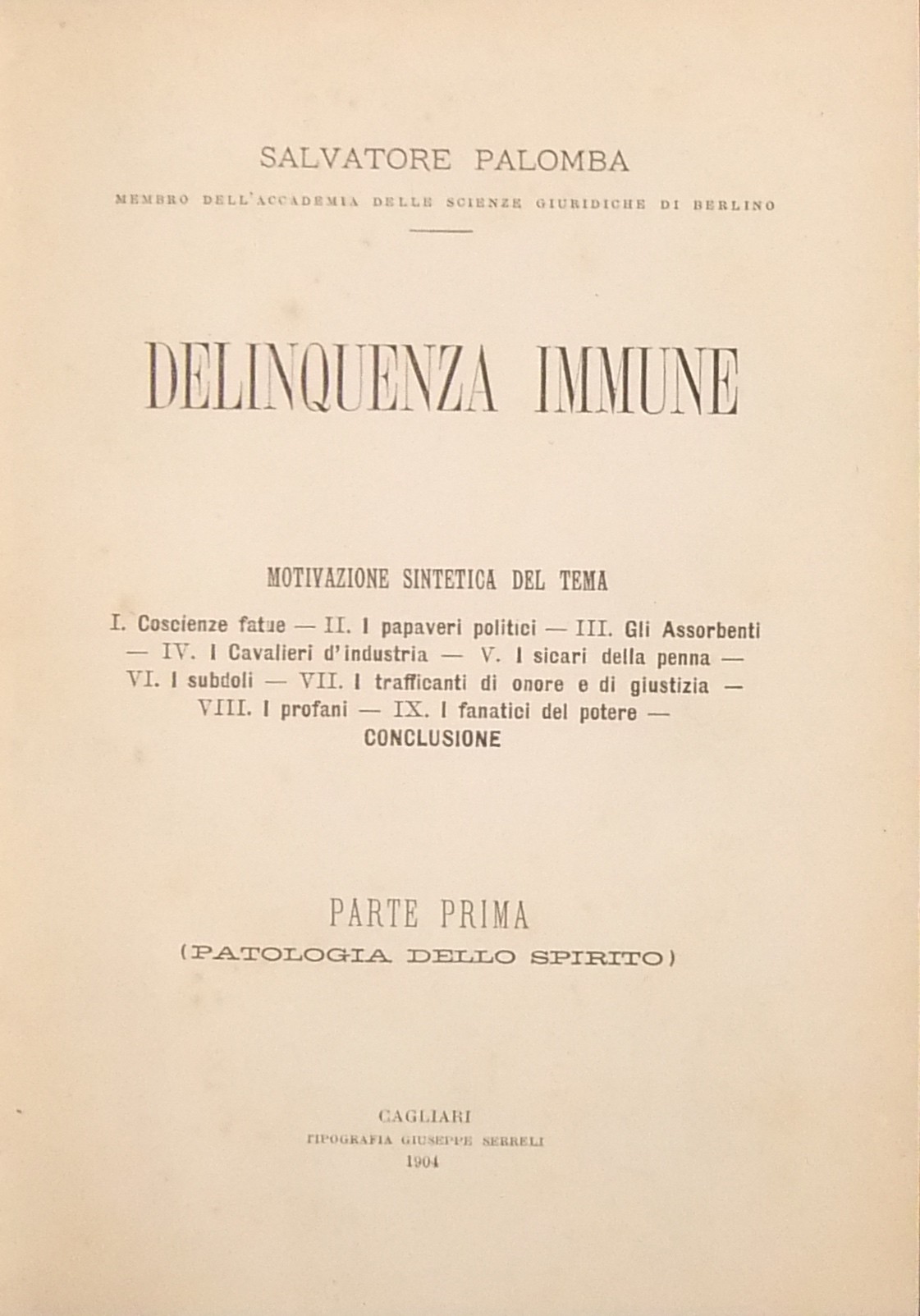 Delinquenza immune. 
