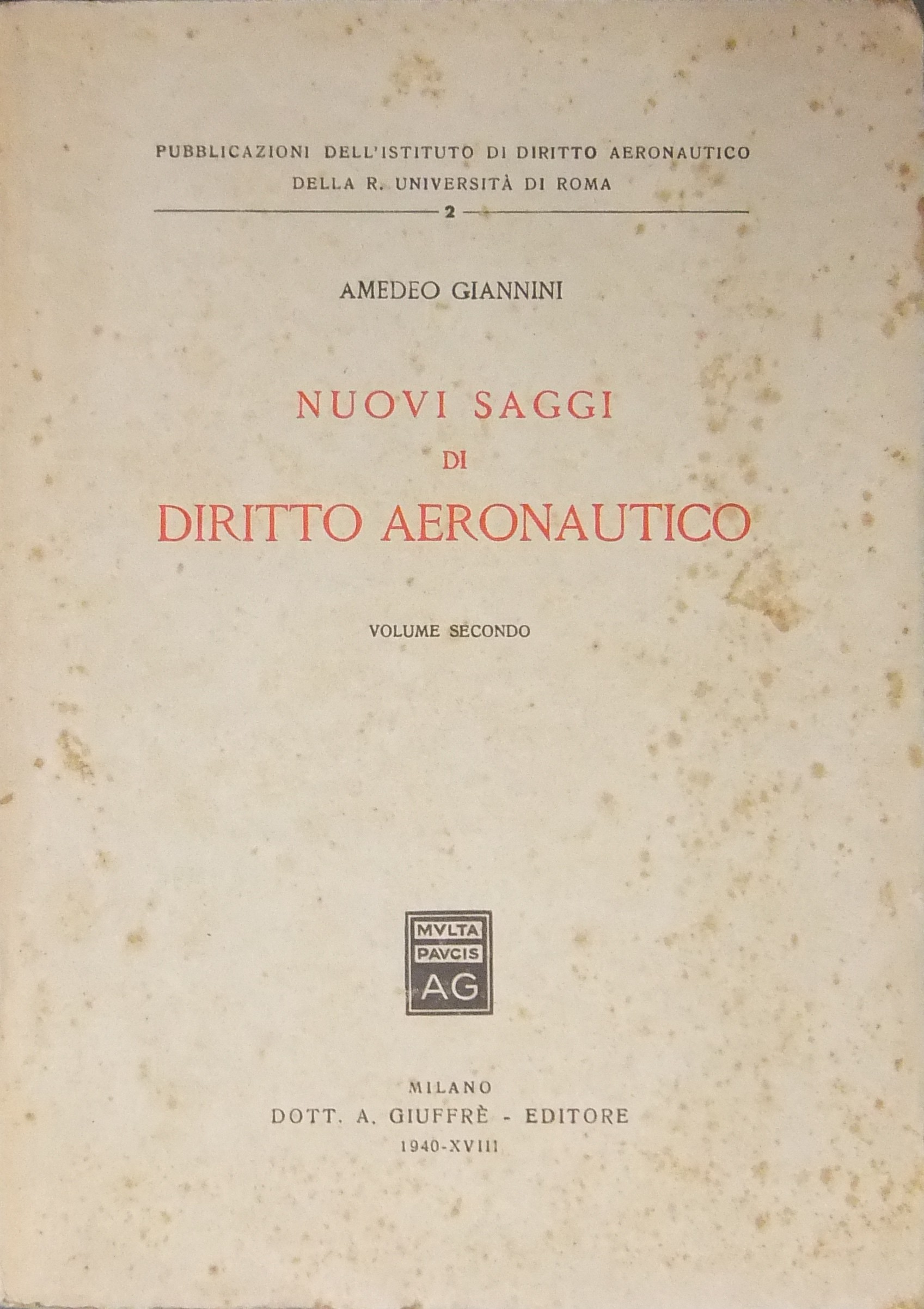 Nuovi saggi di diritto aeronautico