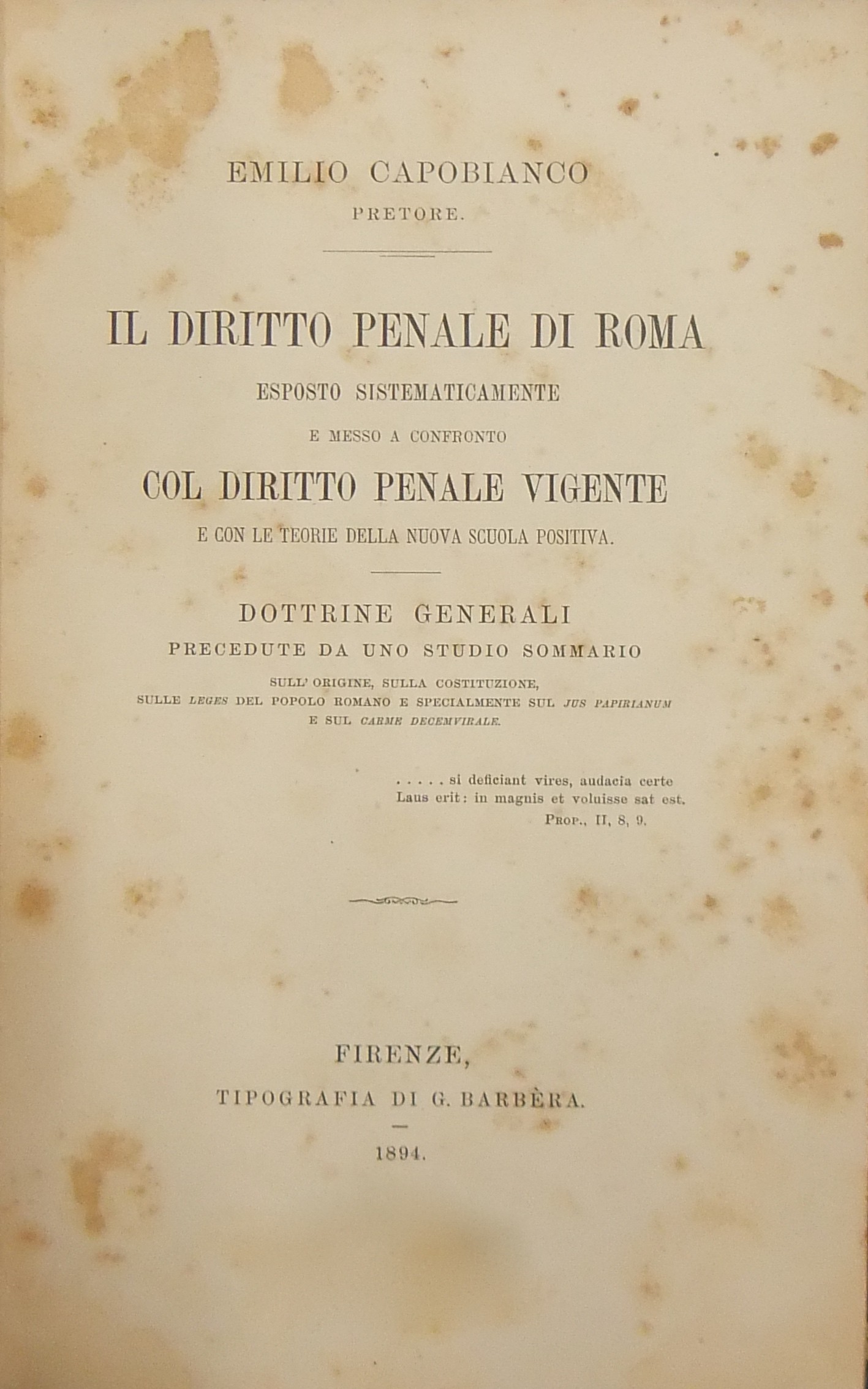 Il diritto penale di Roma