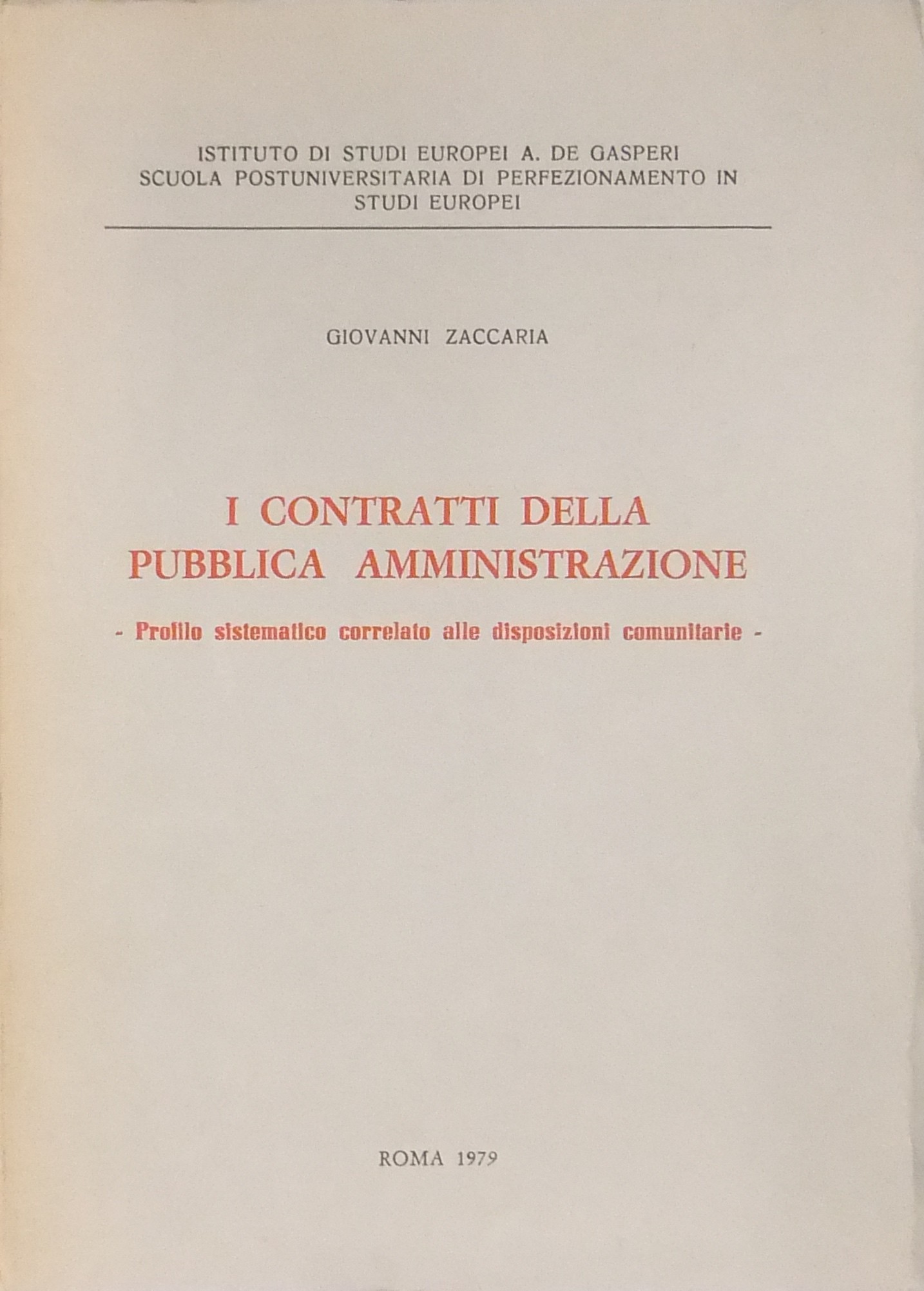 I contratti della pubblica amministrazione. 