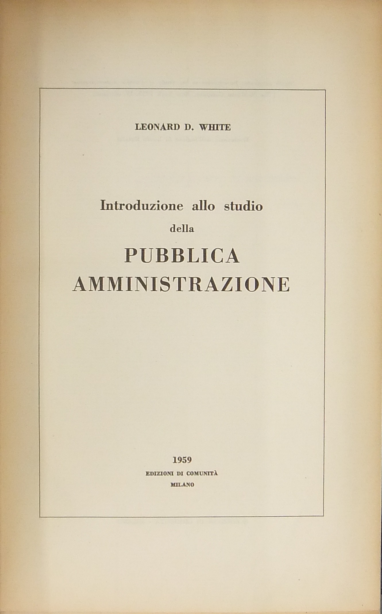 Introduzione allo studio della pubblica amministrazione