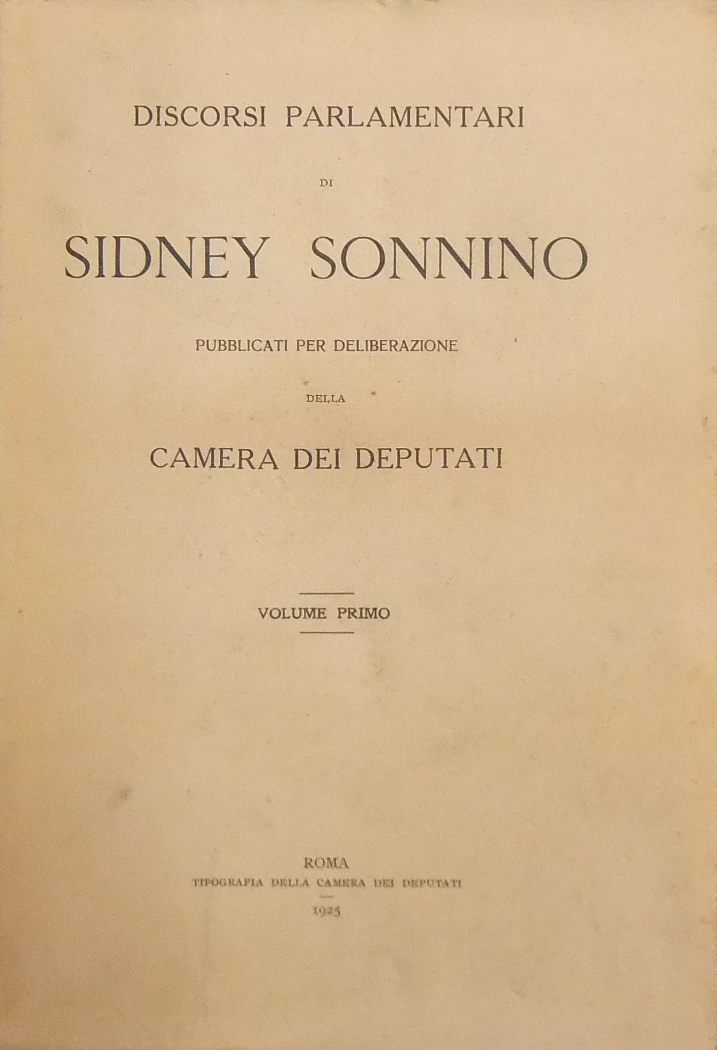 Discorsi parlamentari.