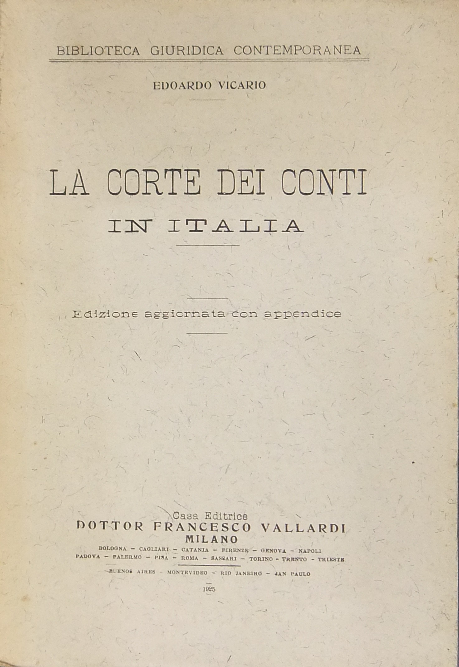 La Corte dei Conti in Italia.