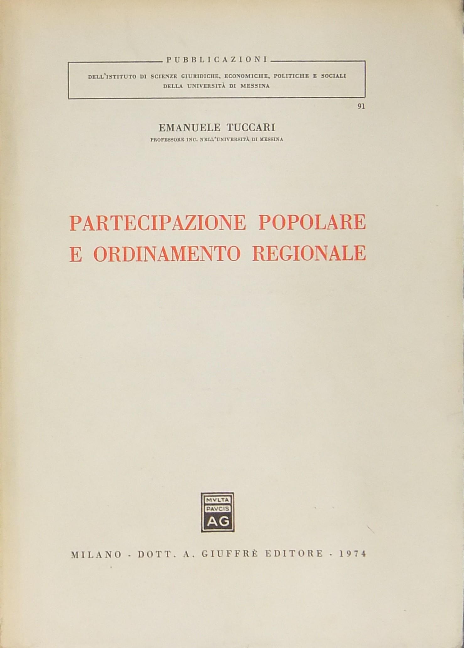 Partecipazione popolare e ordinamento regionale