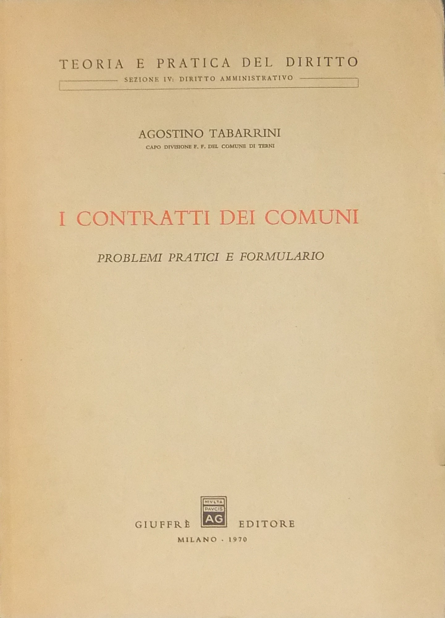 I contratti dei Comuni.