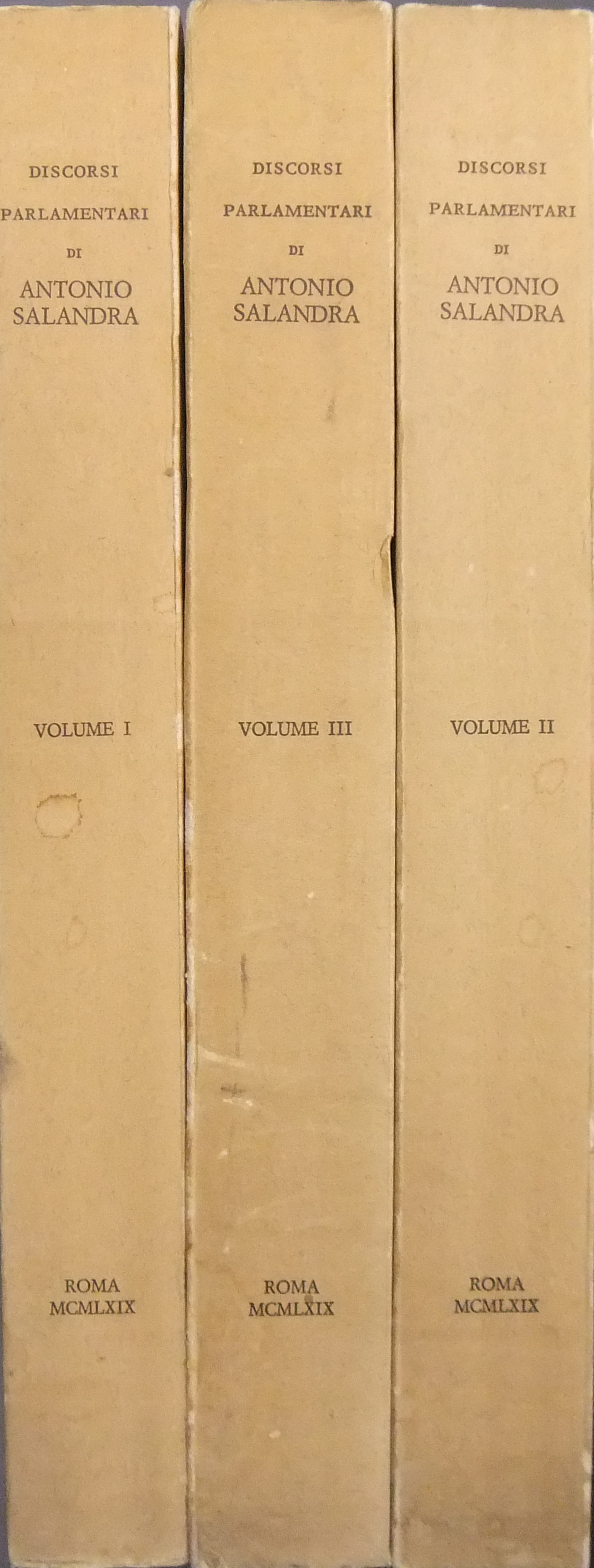 Discorsi parlamentari.