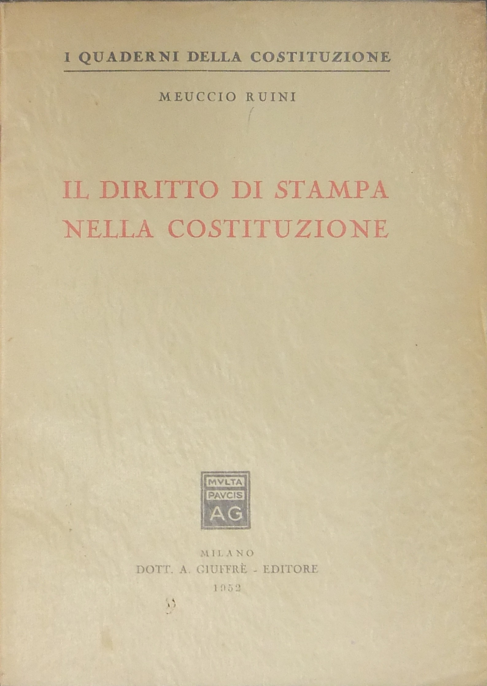 Il diritto di stampa nella Costituzione