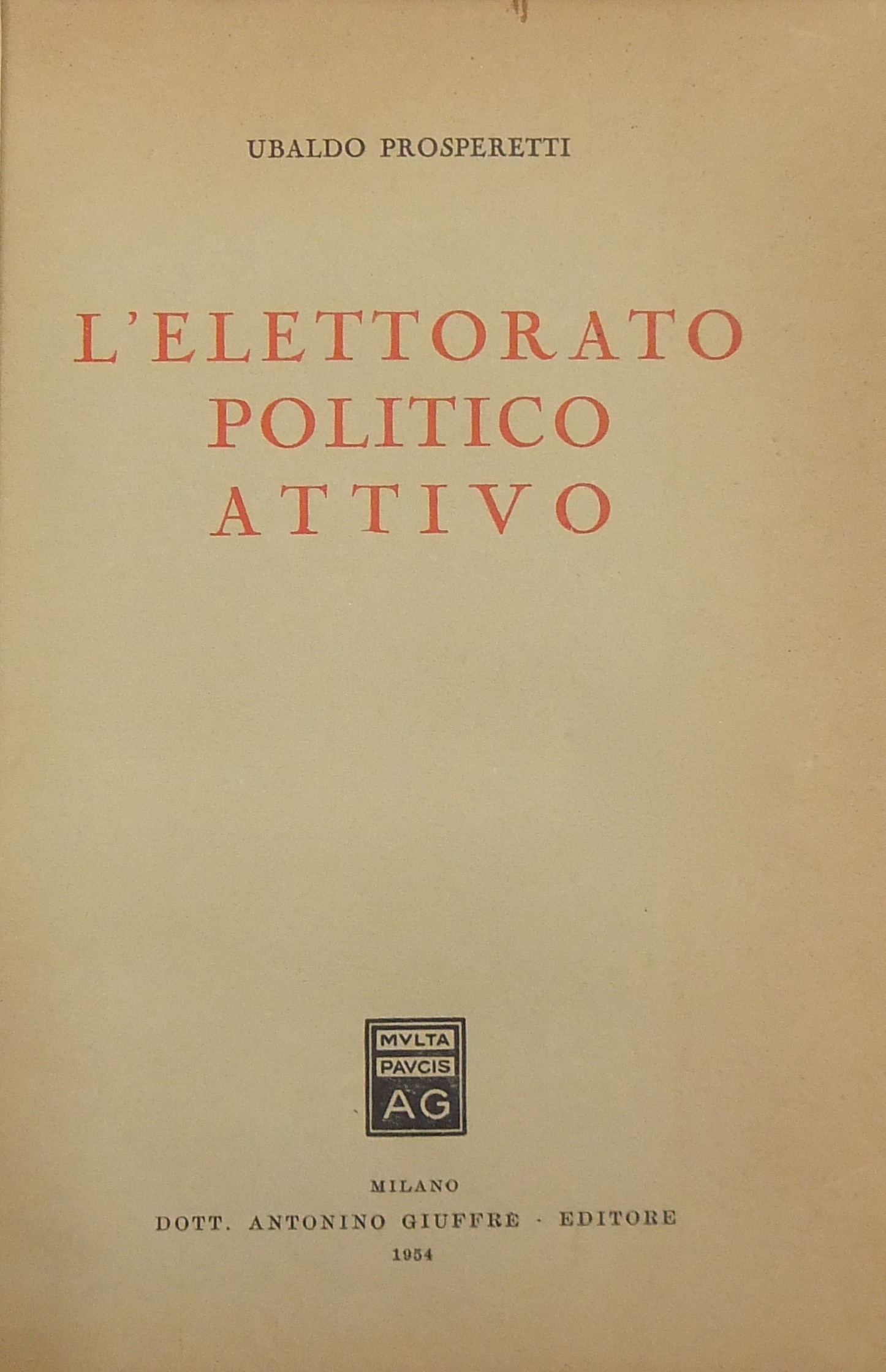 L'elettorato politico attivo