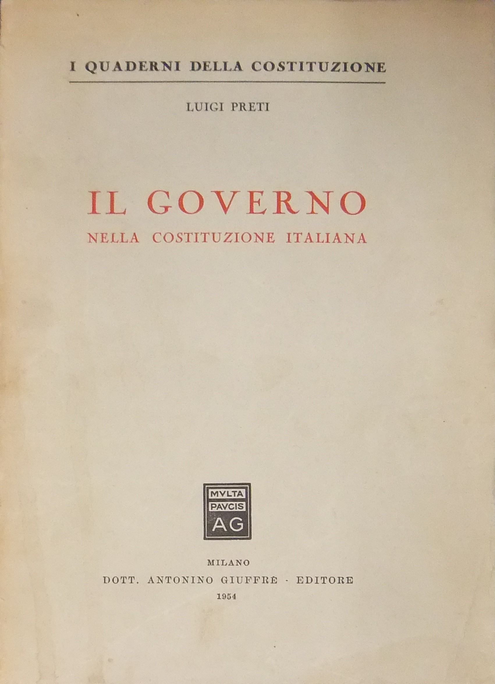 Il Governo nella Costituzione italiana