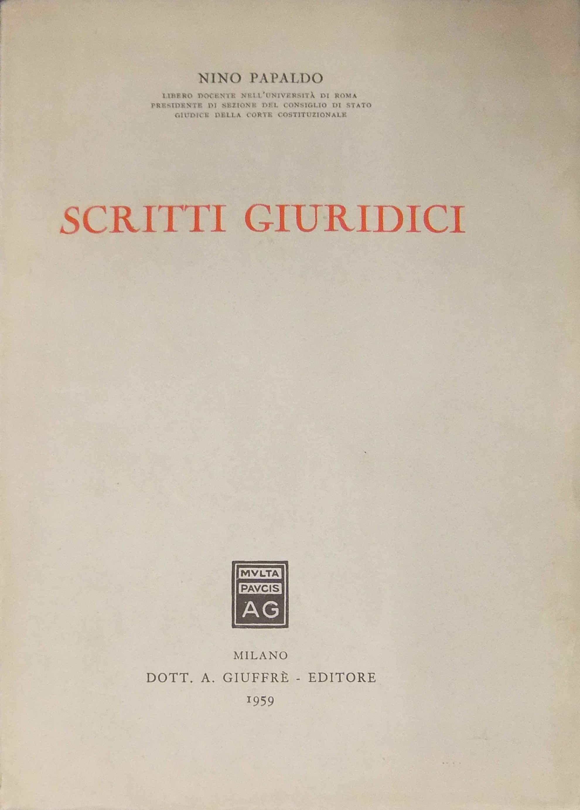 Scritti giuridici