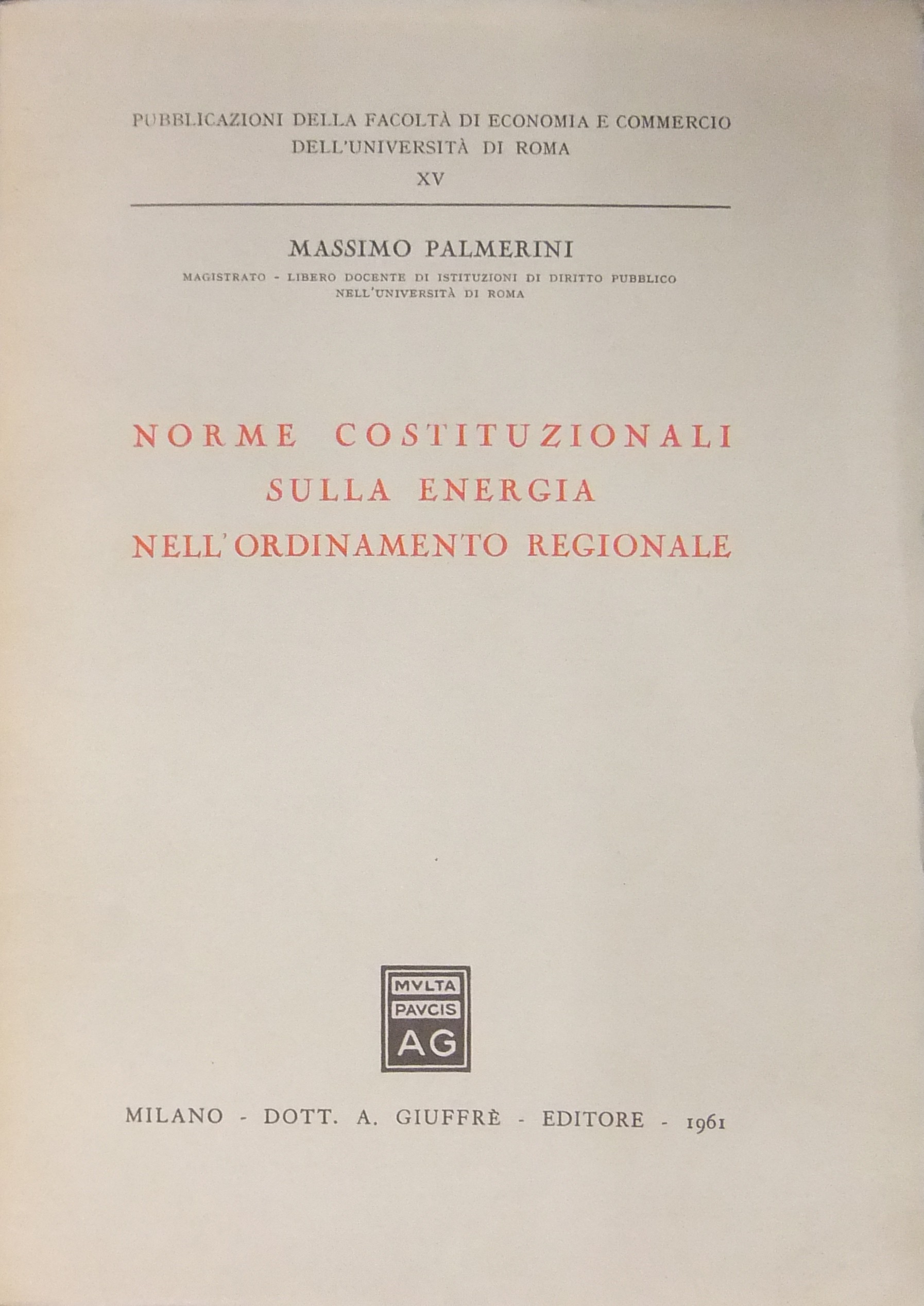 Norme costituzionali sulla energia nell'ordinamento regionale