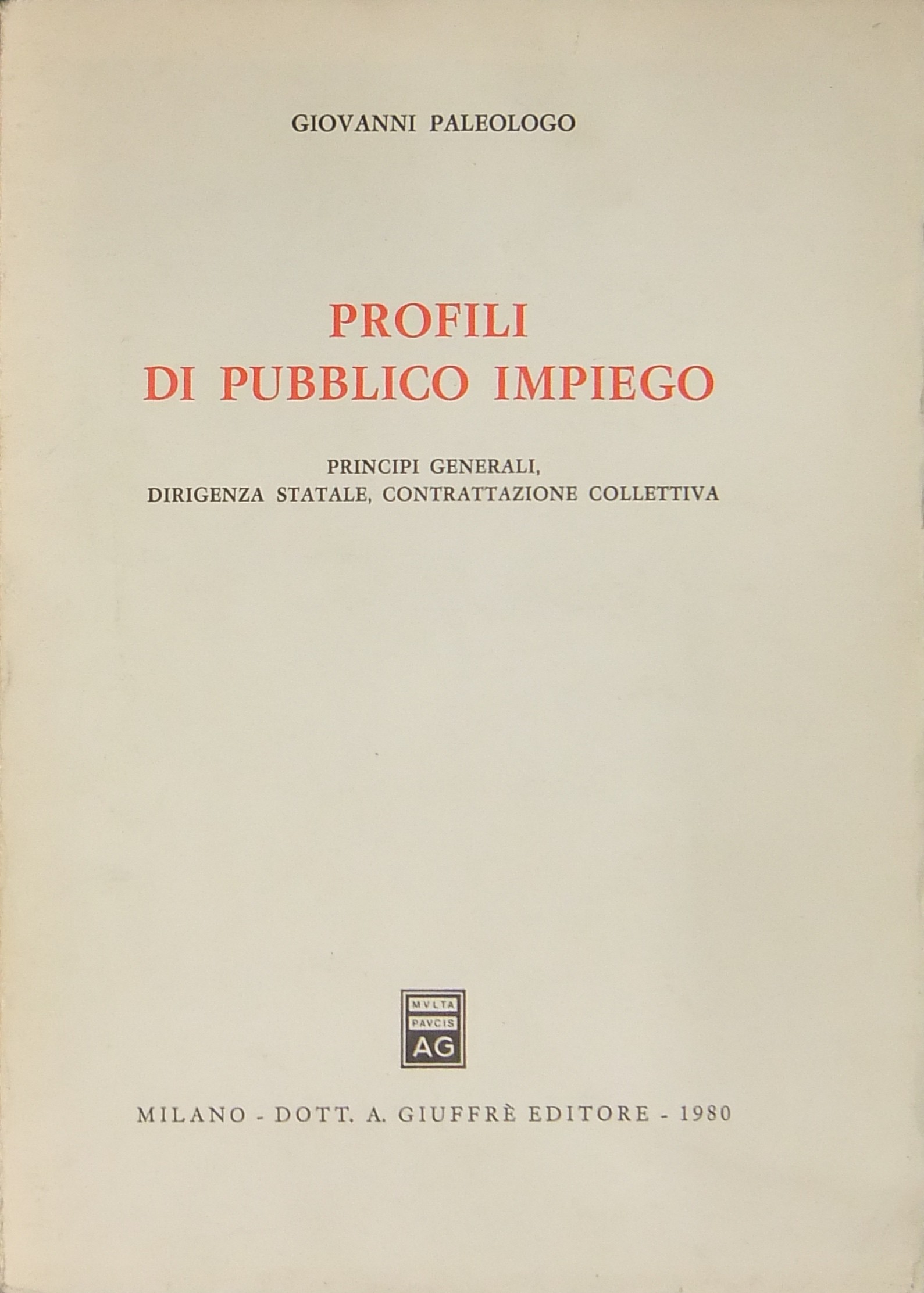 Profili di pubblico impiego.