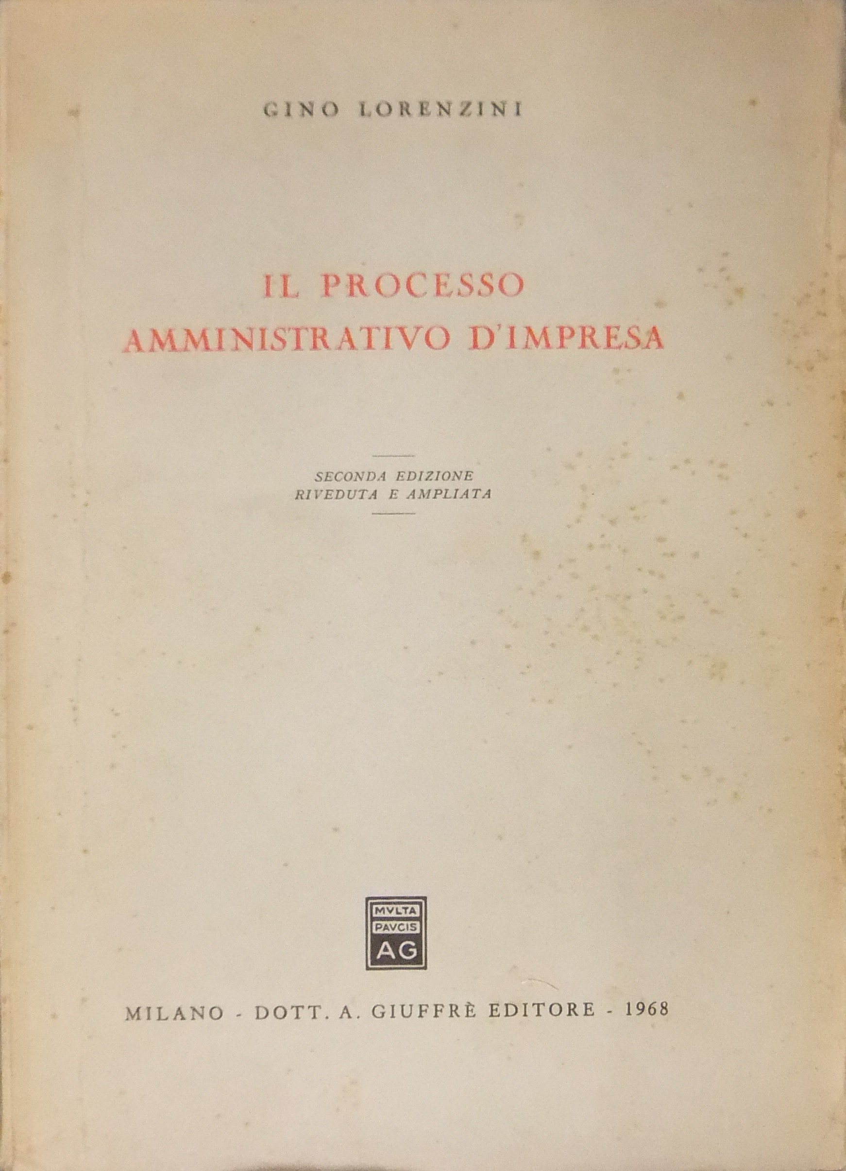 Il processo amministrativo d'impresa