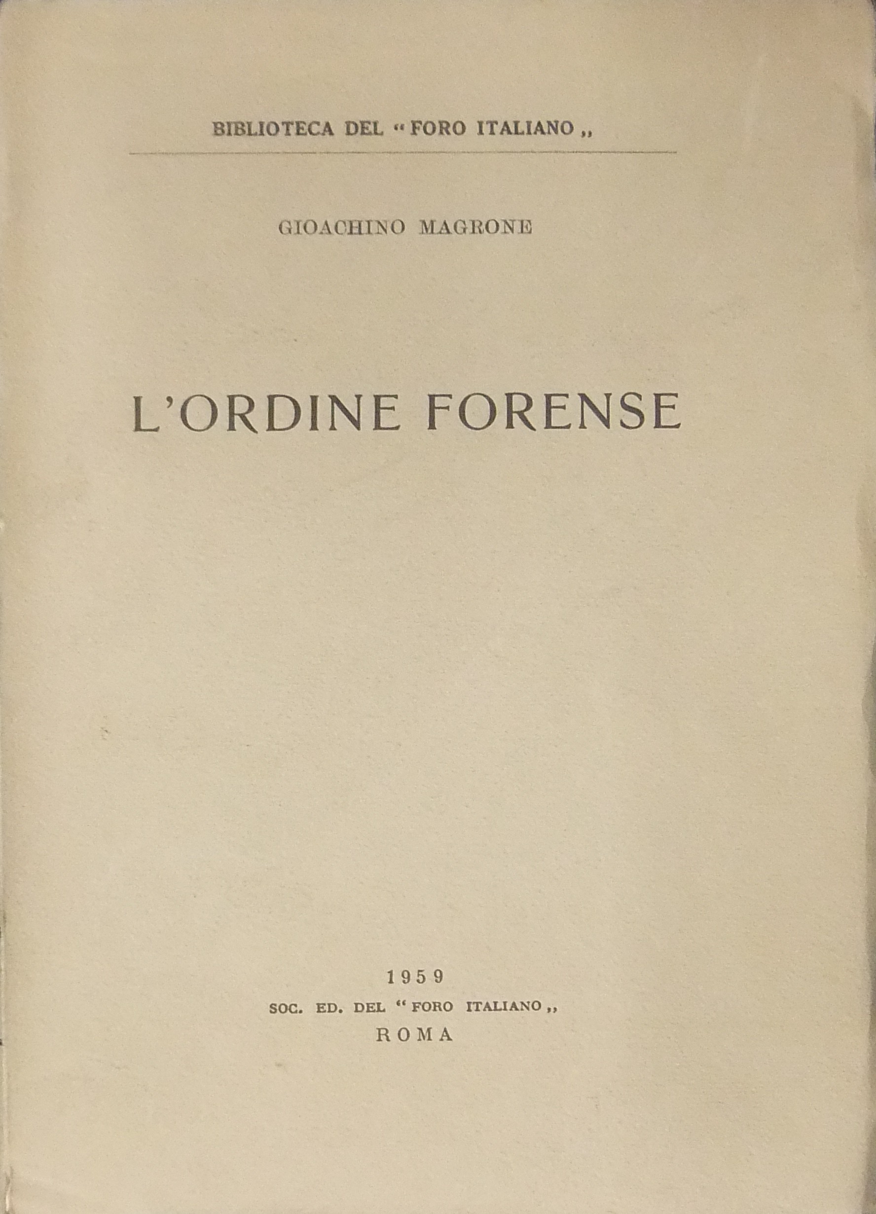 L'ordine forense