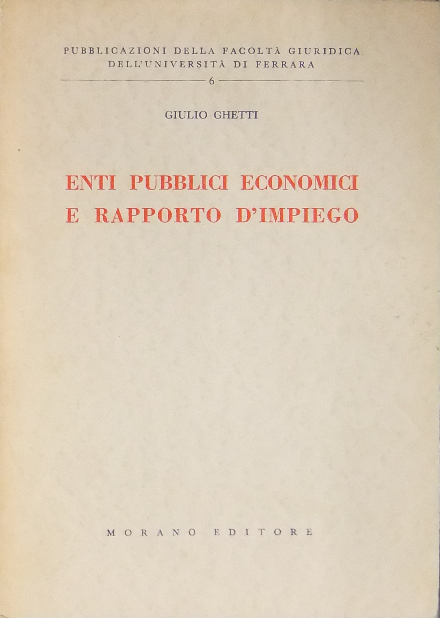 Enti pubblici economici e rapporto d'impiego