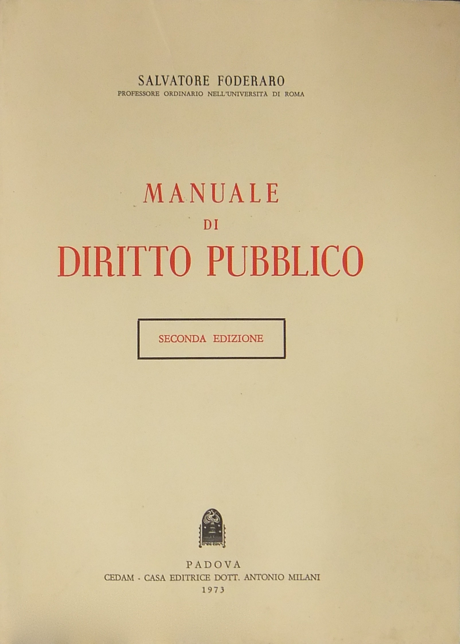 Manuale di diritto pubblico