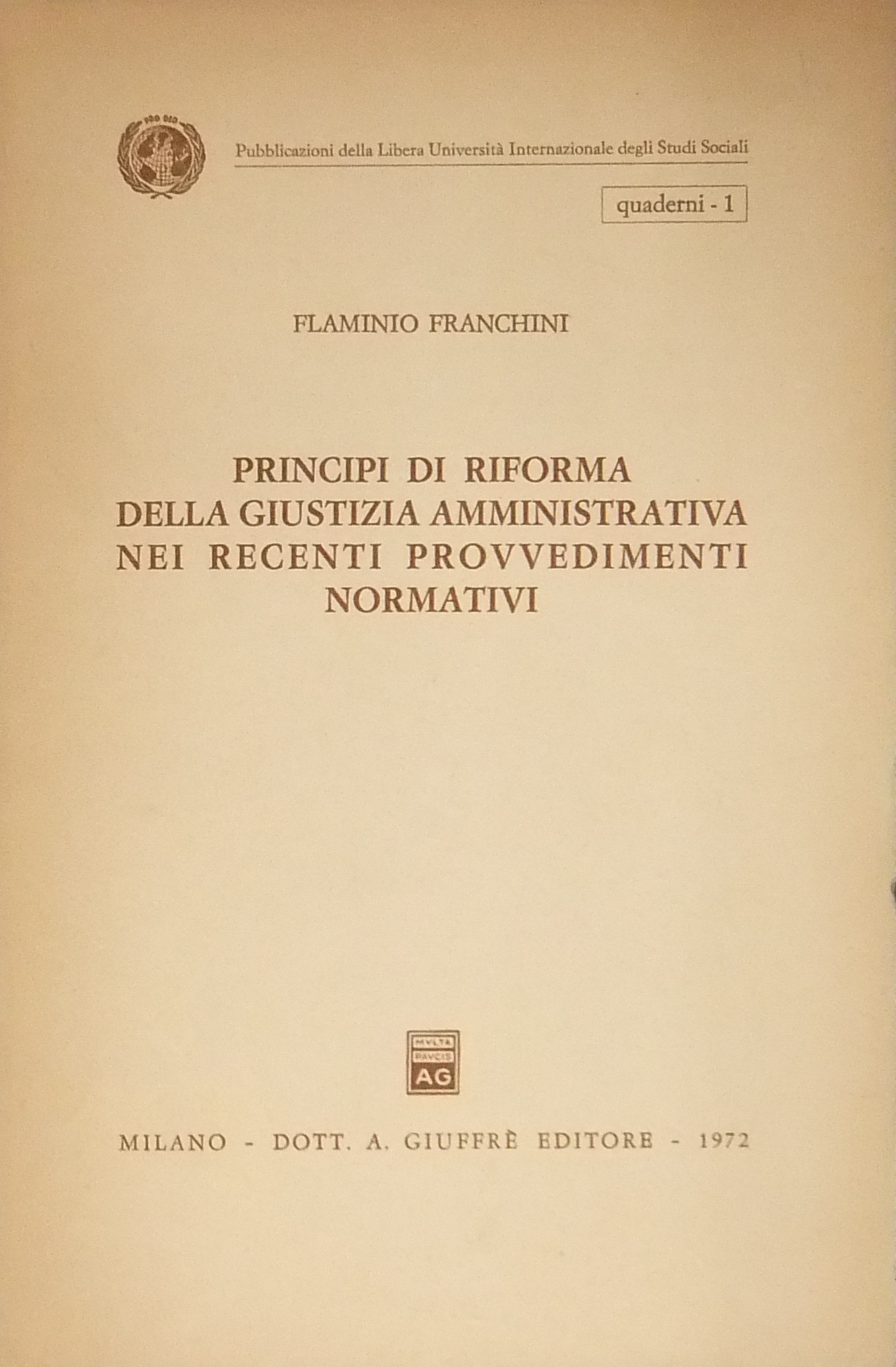 Principi di riforma della giustizia amministrativa