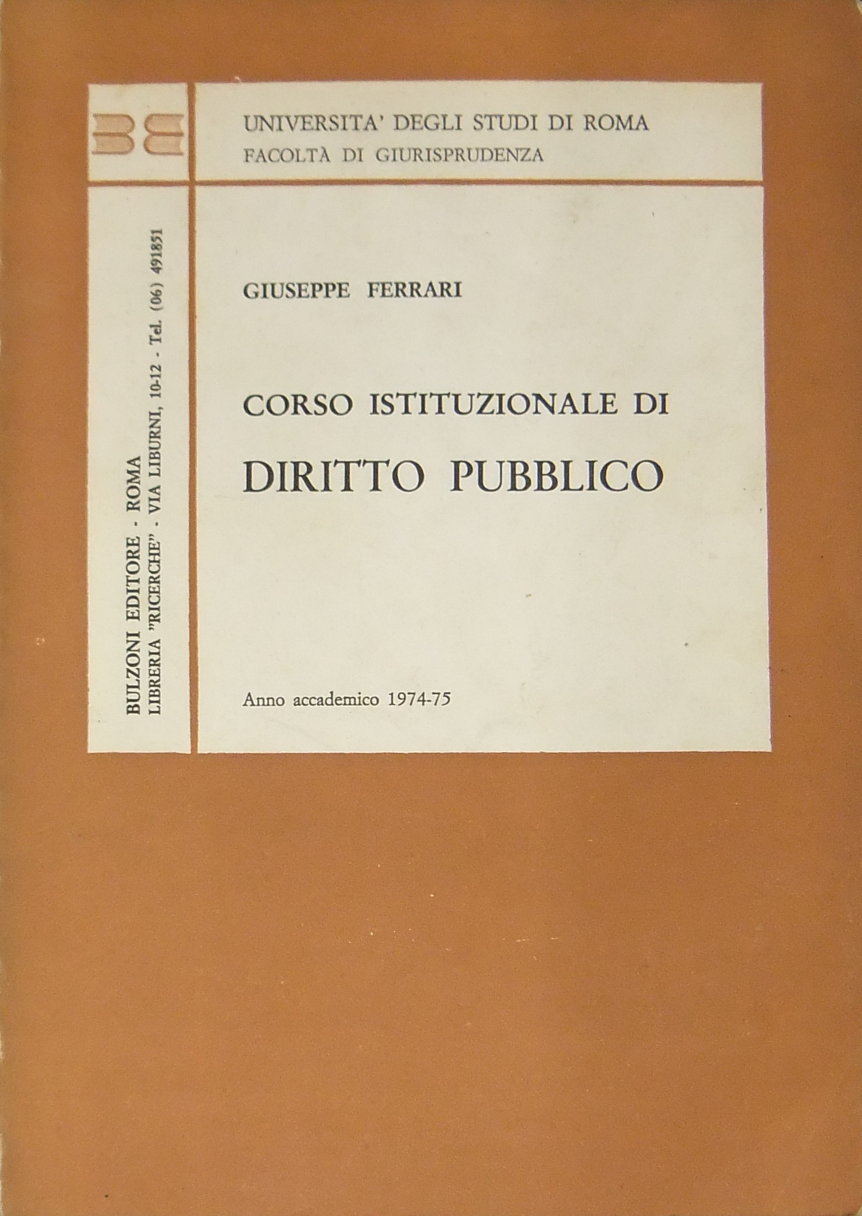 Corso istituzionale di diritto pubblico. 