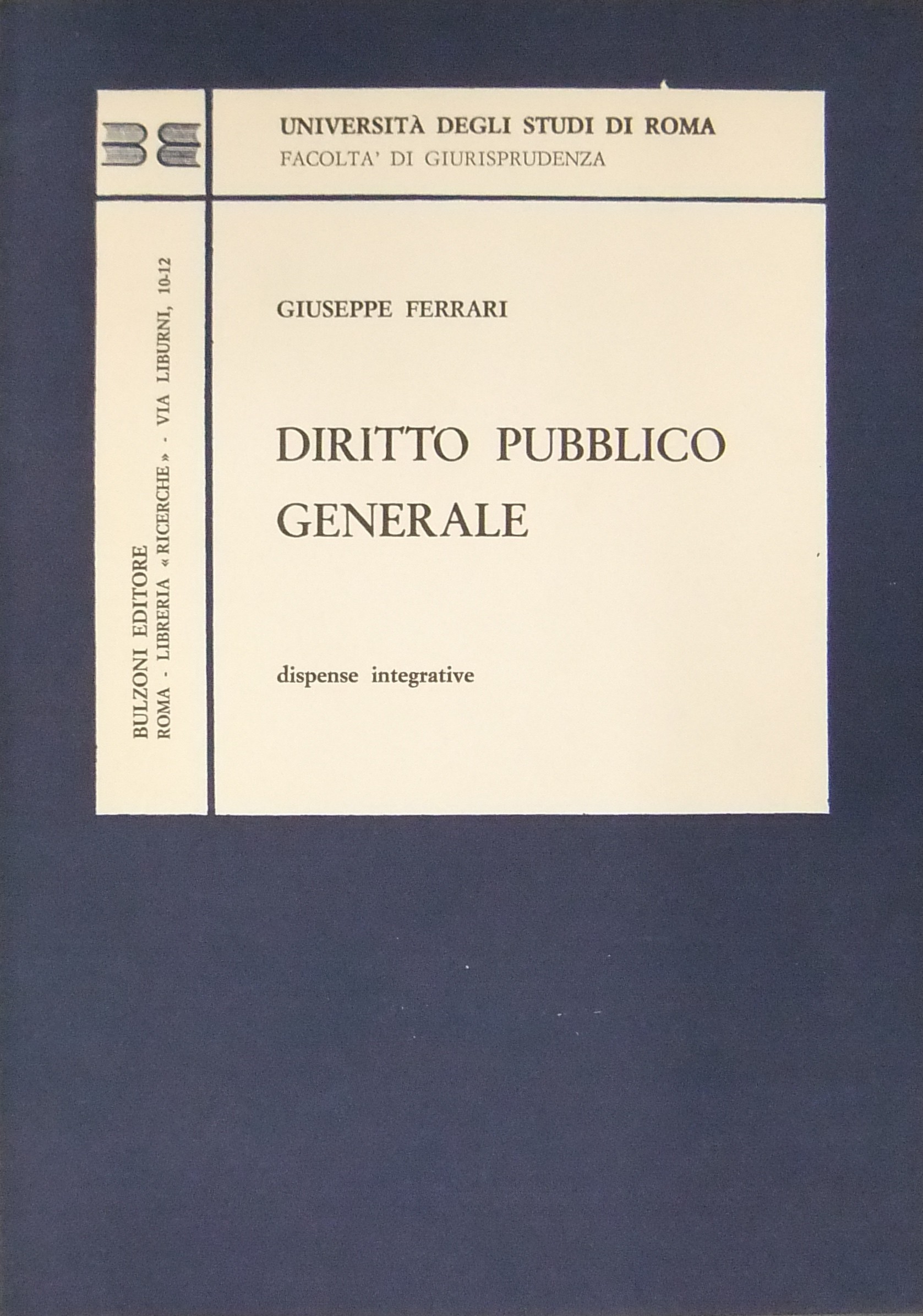 Diritto pubblico generale.