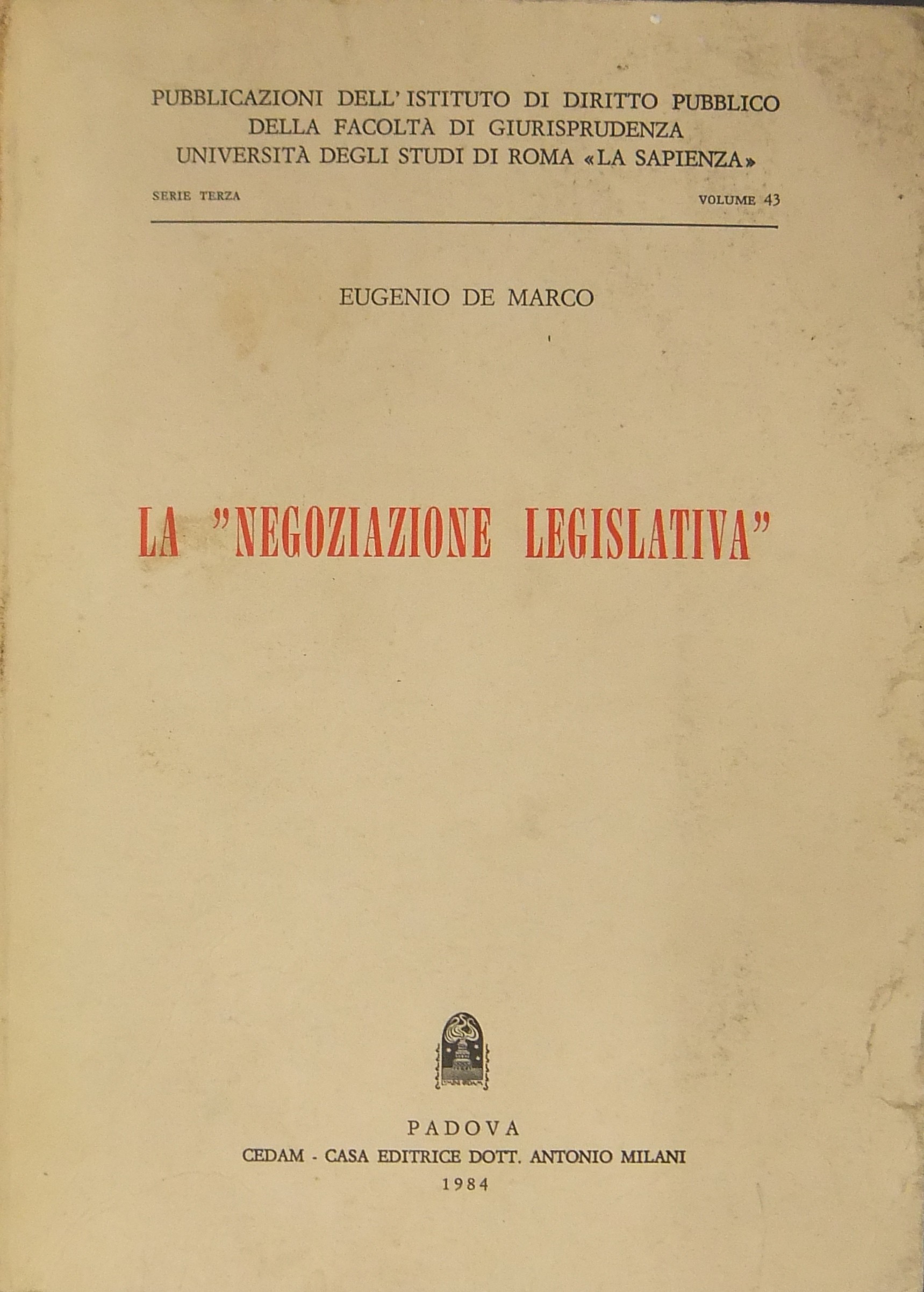 La negoziazione legislativa
