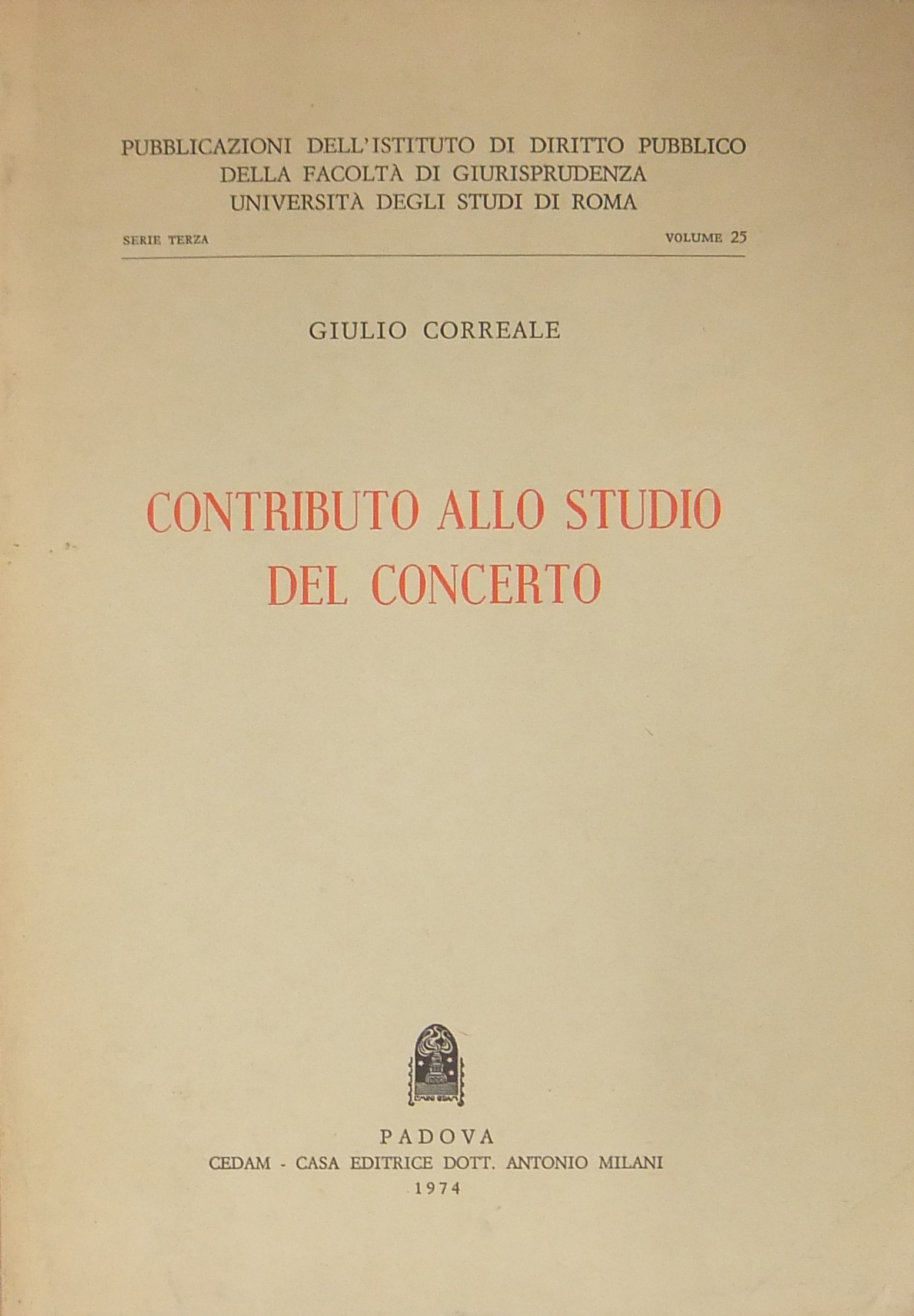 Contributo allo studio del concerto