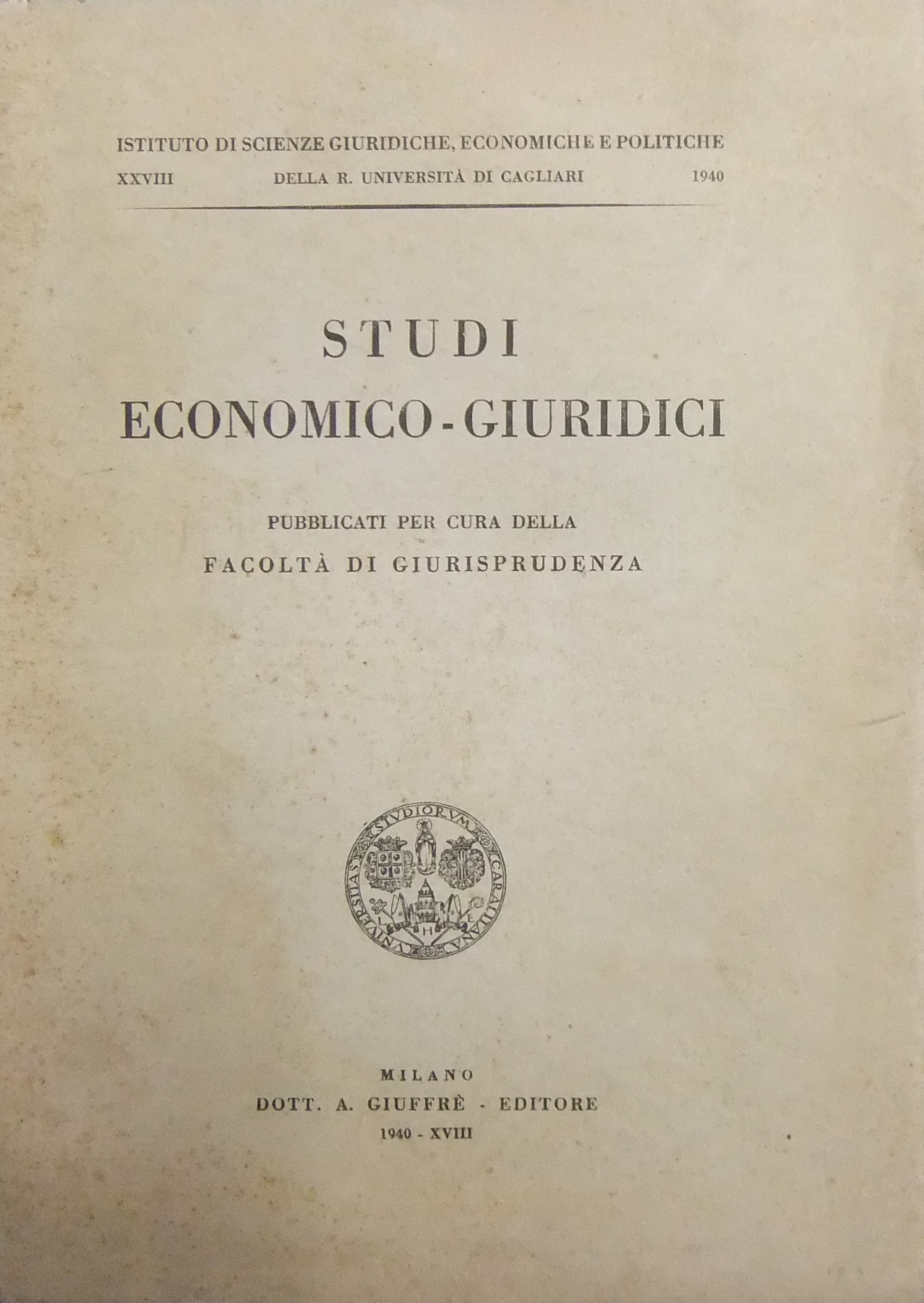 Studi economico-giuridici. 