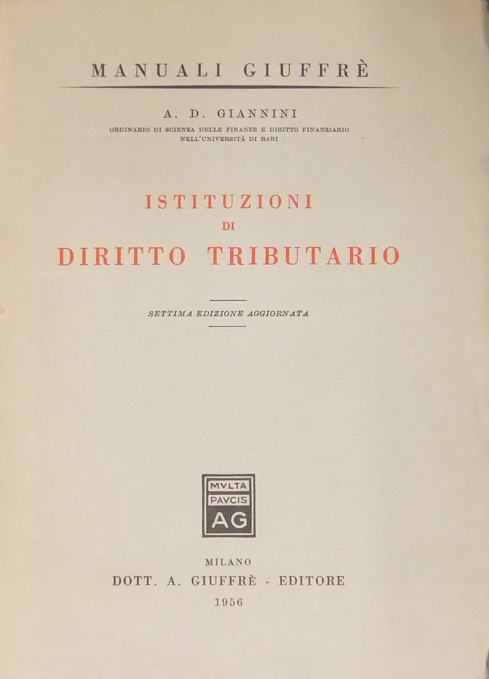 Istituzioni di diritto tributario