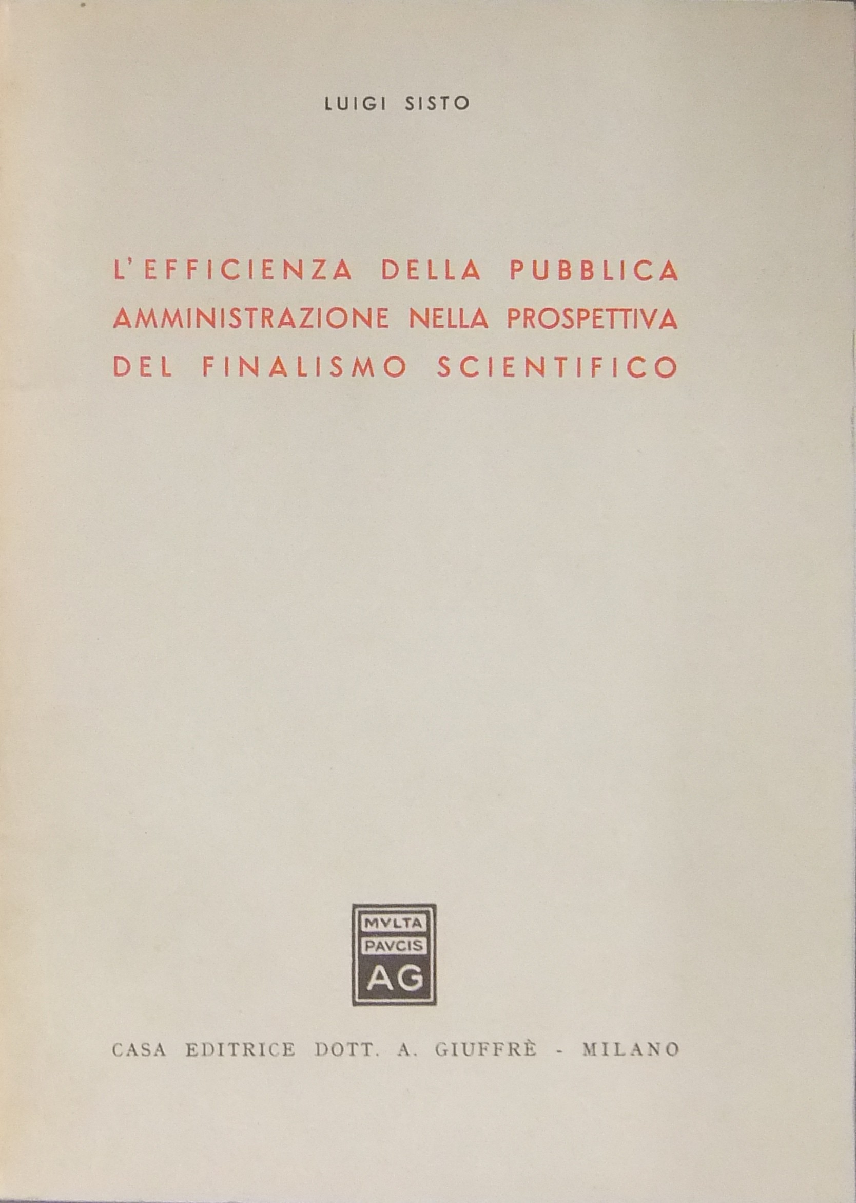L'efficienza della pubblica amministrazione 