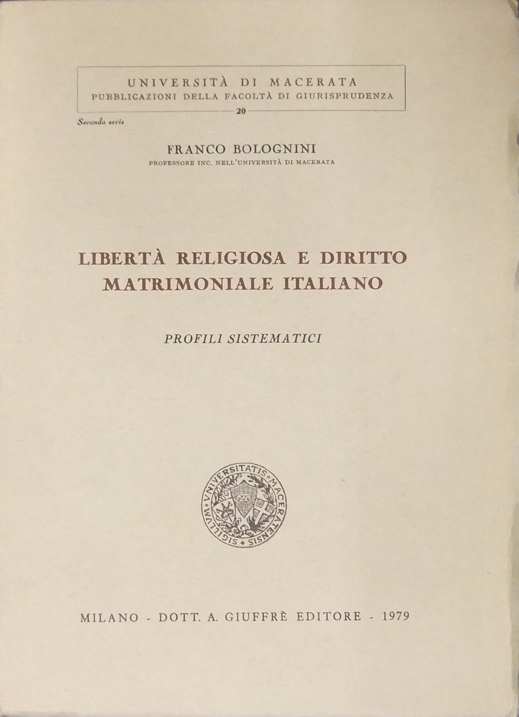 Libertà religiosa e diritto matrimoniale italiano