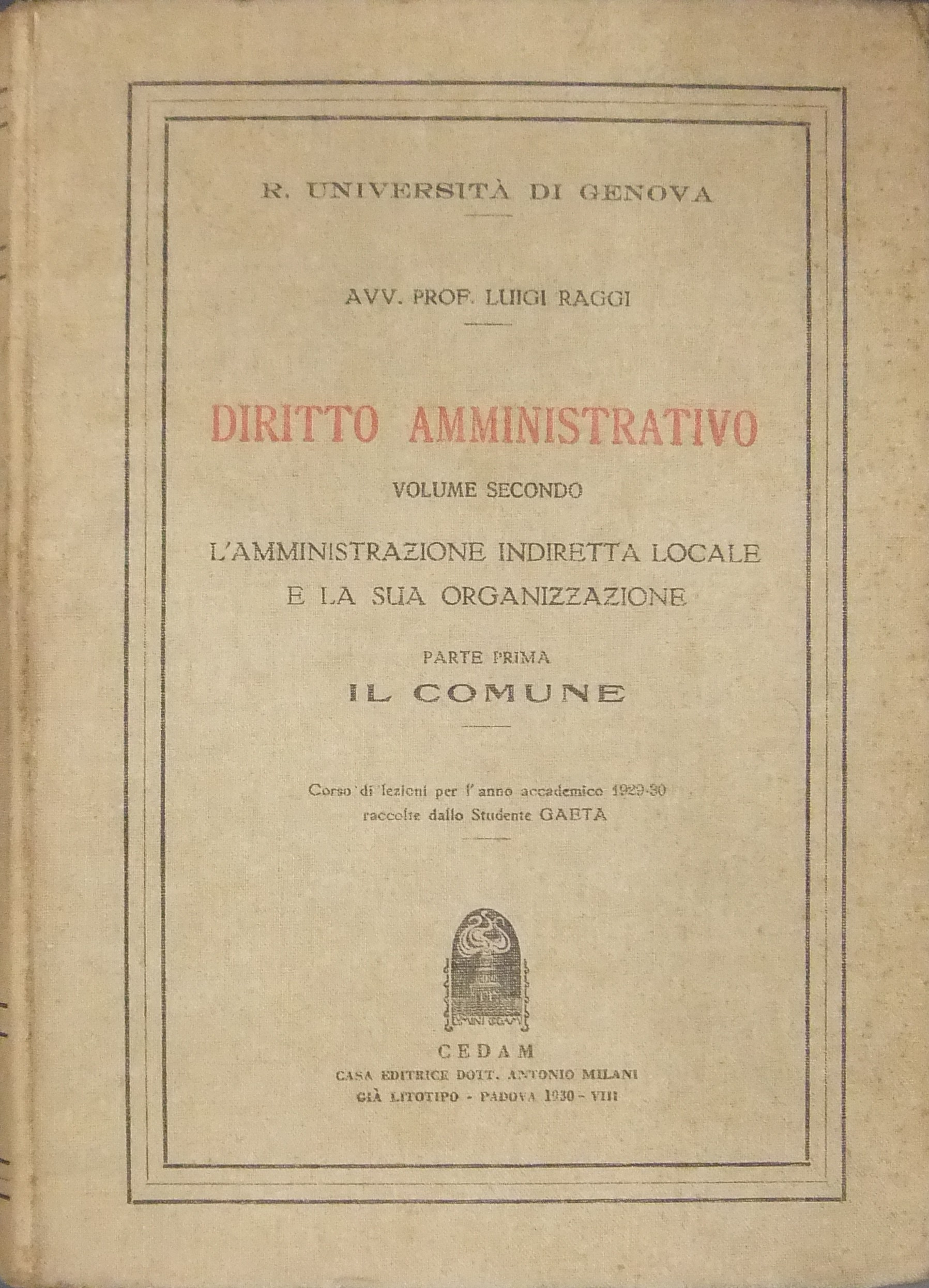 Diritto amministrativo.