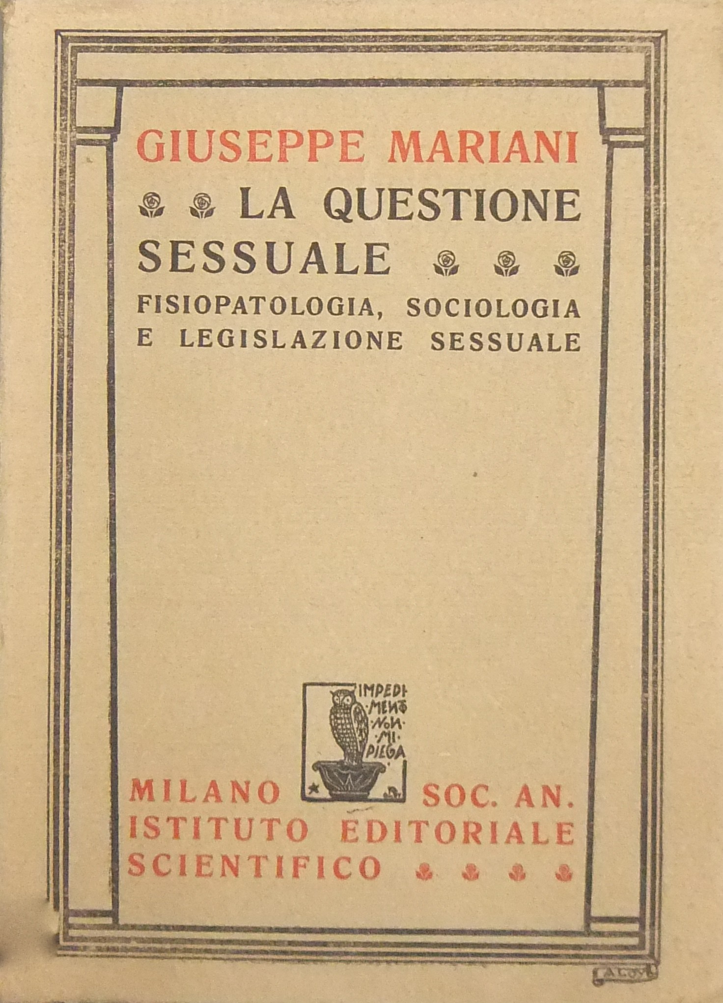 La questione sessuale.