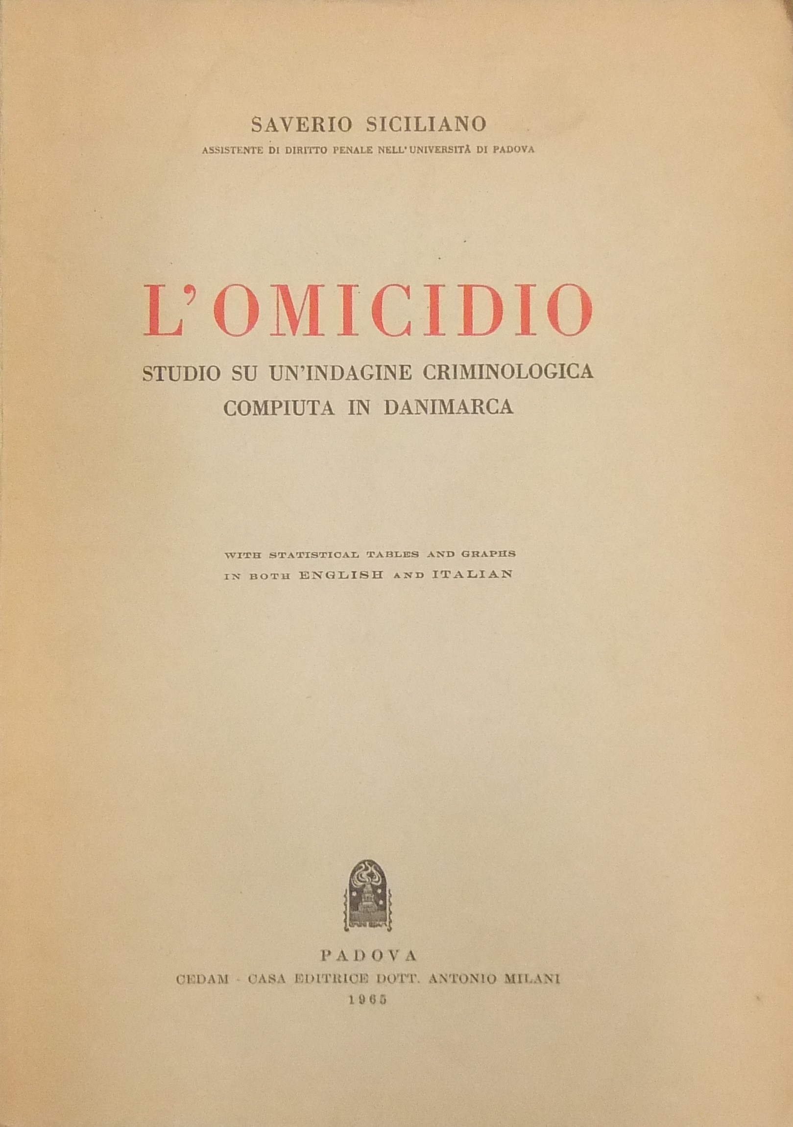 L'omicidio. 