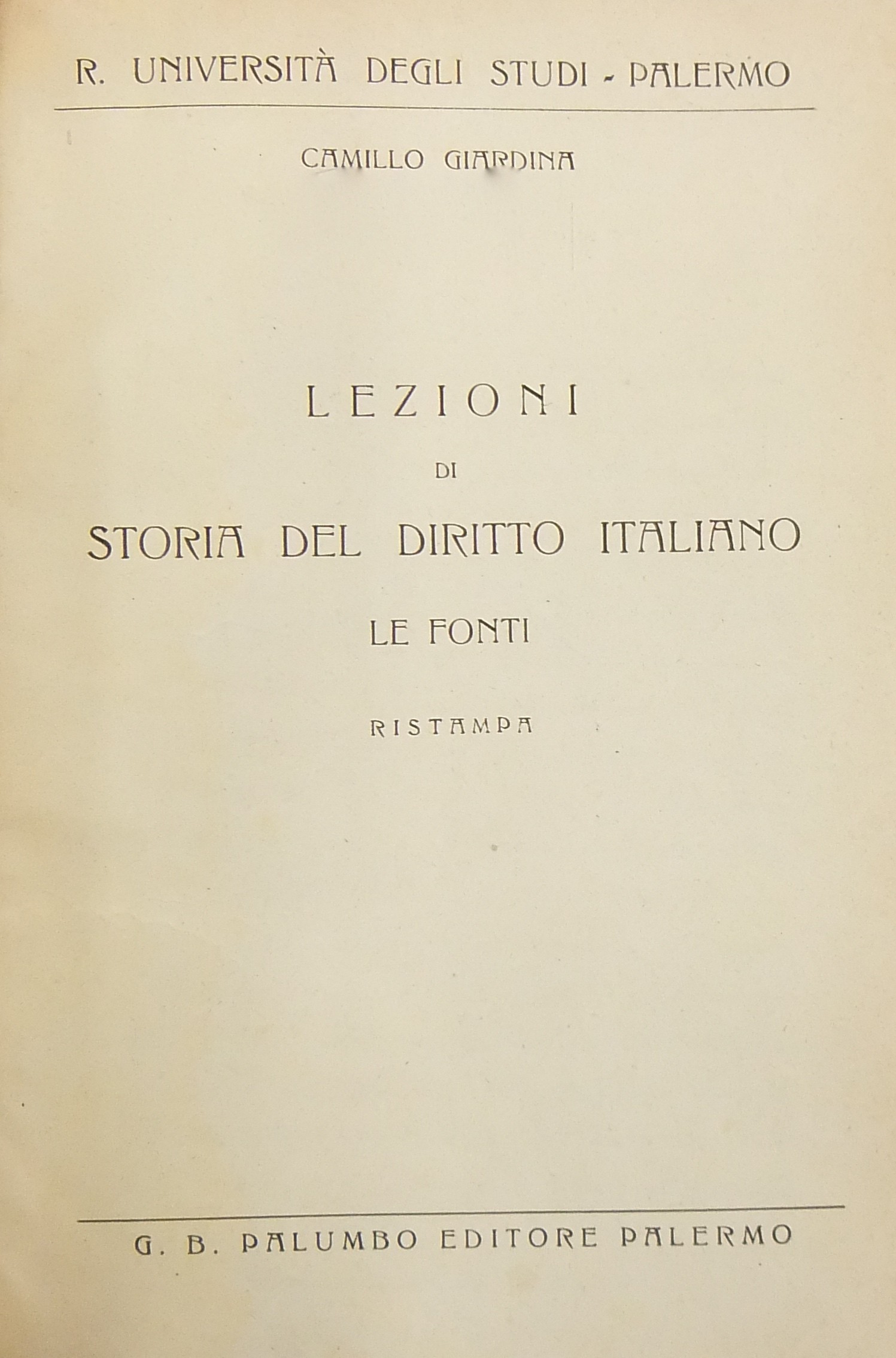 Lezioni di storia del diritto italiano