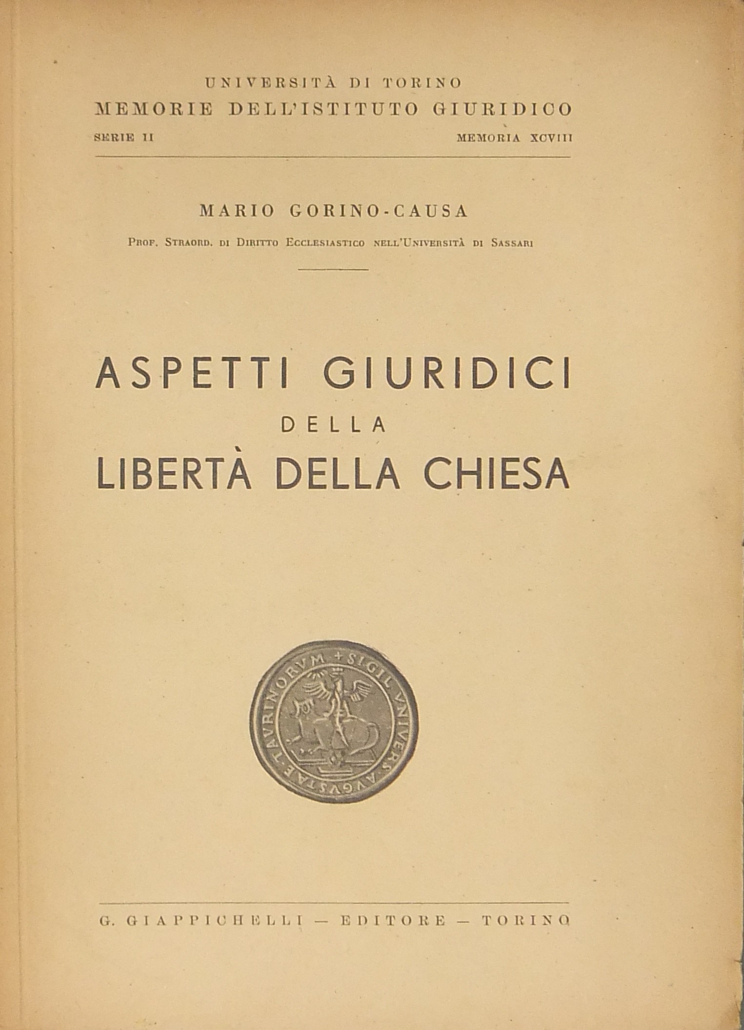 Aspetti giuridici della libertà della Chiesa