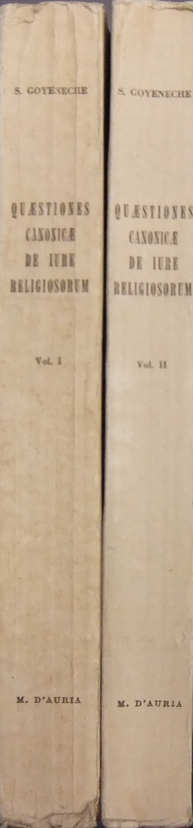 Quaestiones canonicae de iure religiosorum