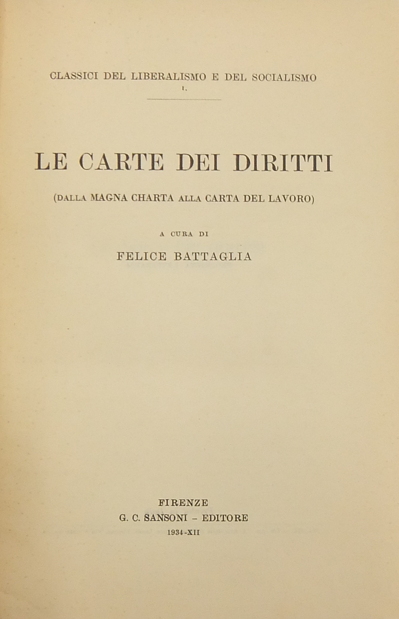 Le carte dei diritti.
