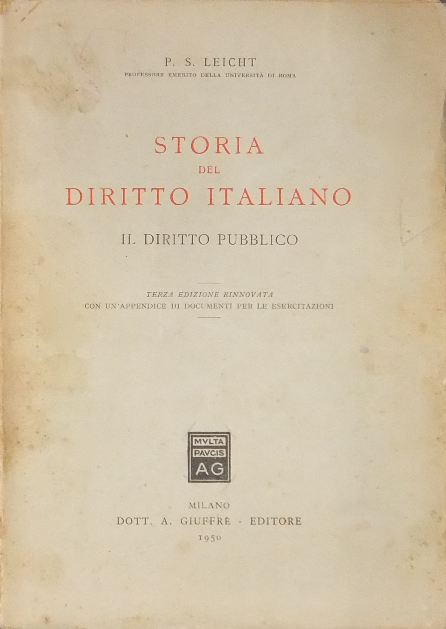 Storia del diritto italiano - Il diritto pubblico