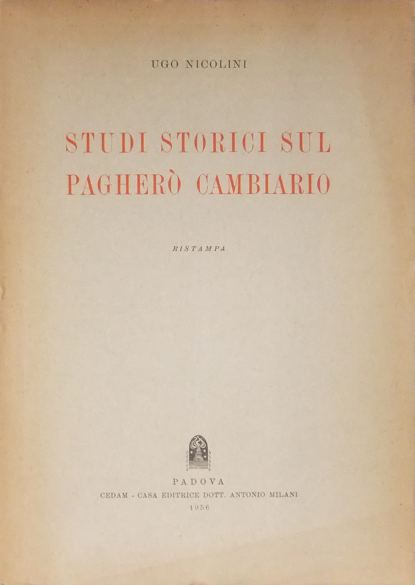 Studi storici sul pagherò cambiario