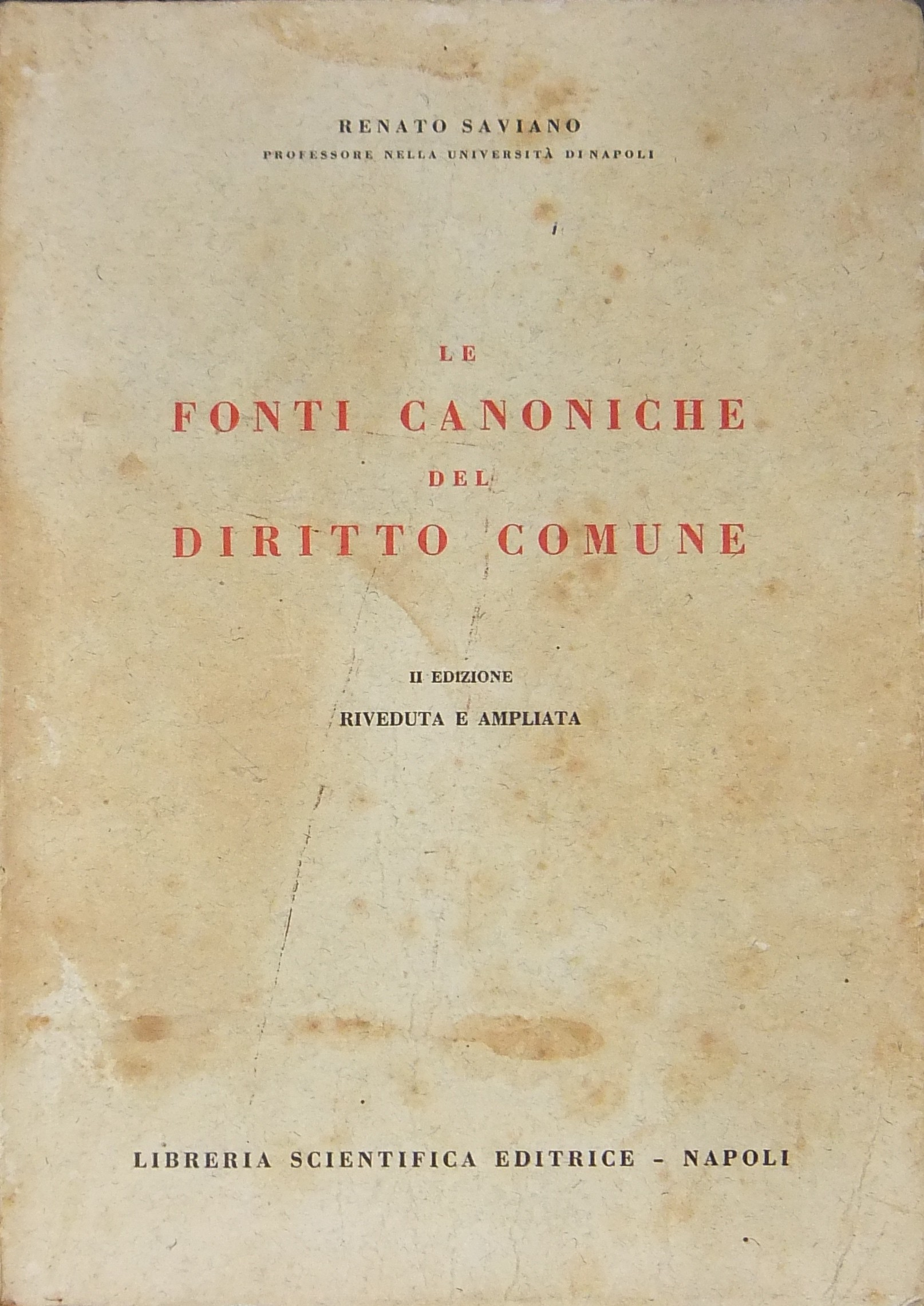 Le fonti canoniche del diritto comune