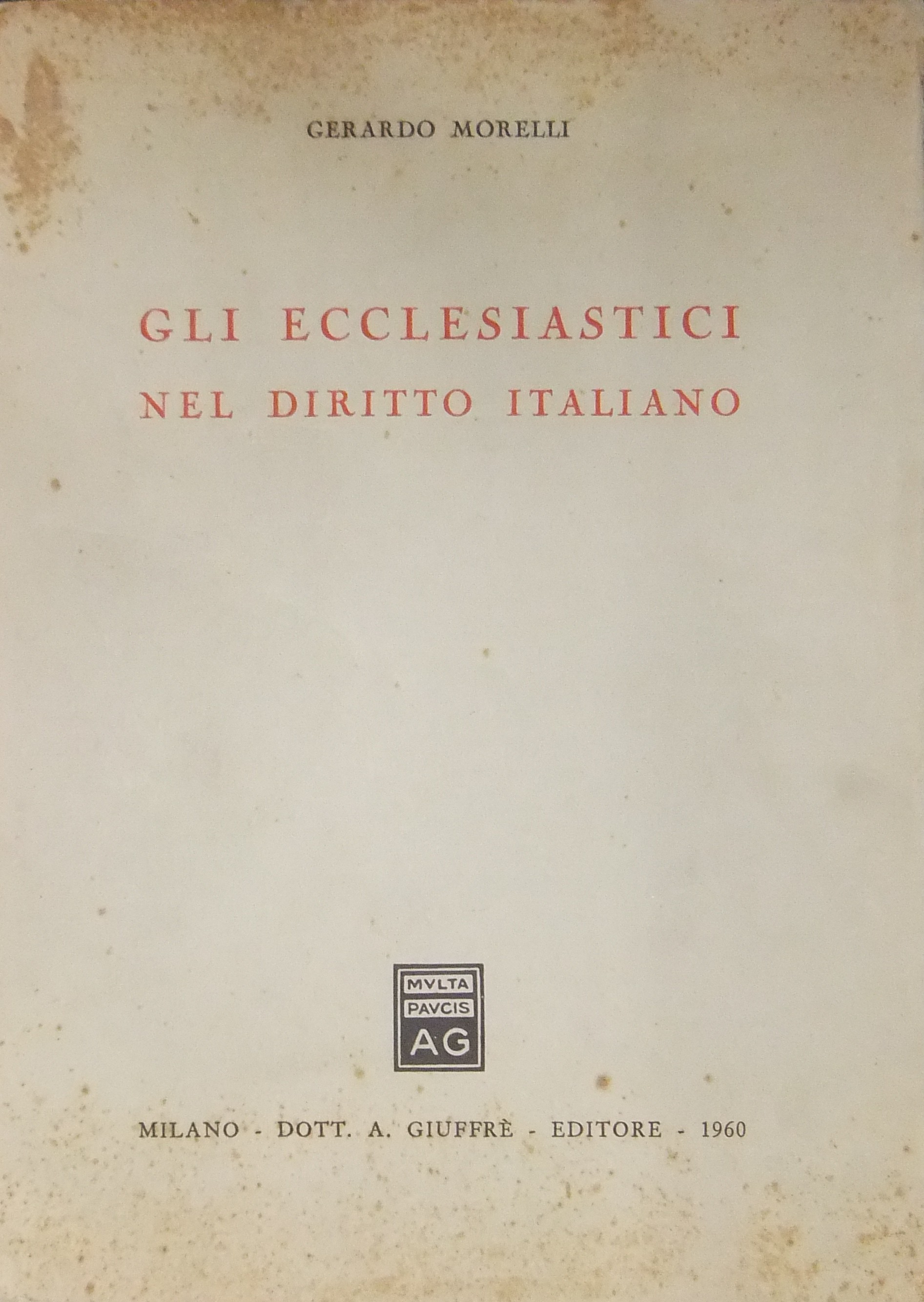 Gli ecclesiastici nel diritto italiano