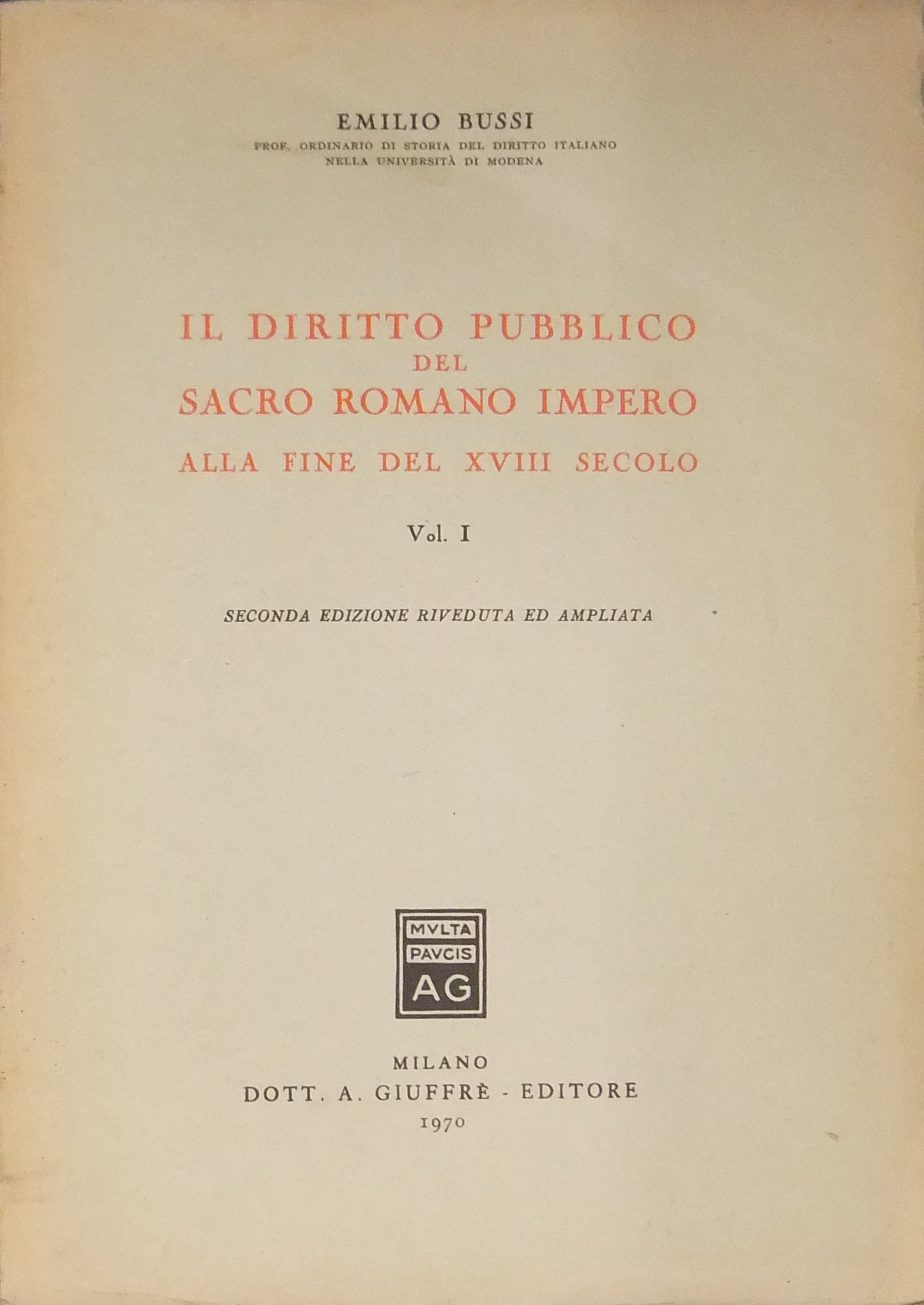 Il diritto pubblico del Sacro Romano Impero