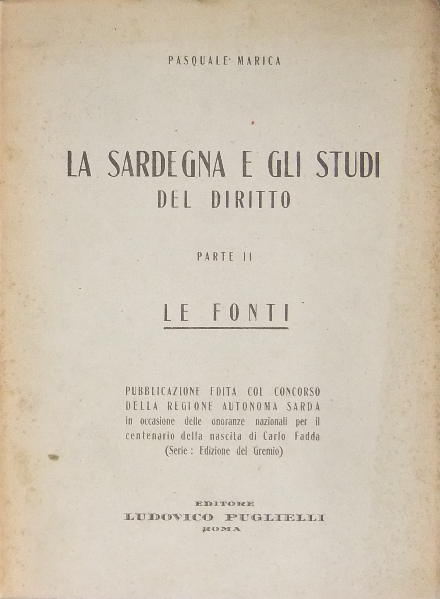 La Sardegna e gli studi del diritto