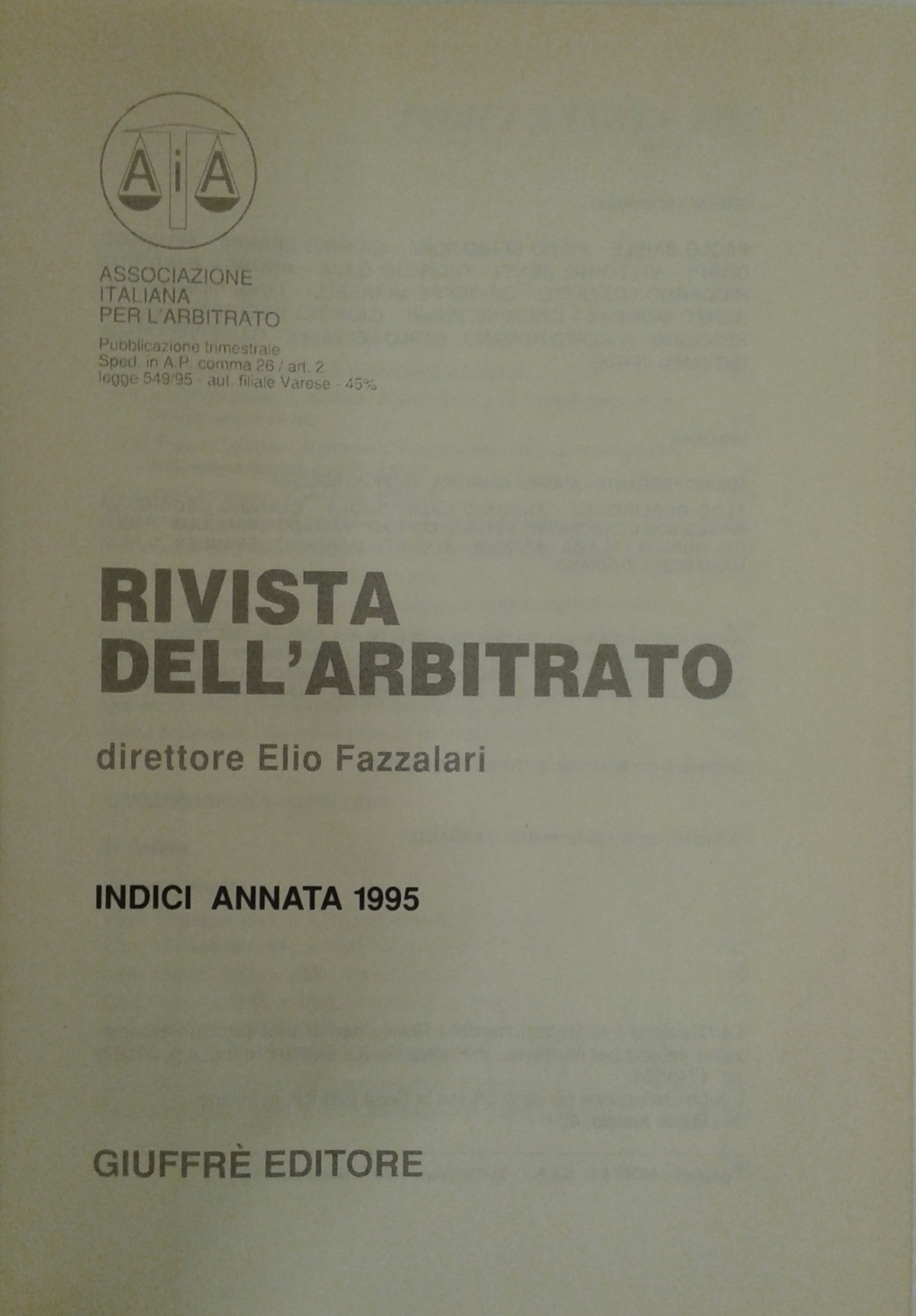 Rivista dell'arbitrato.