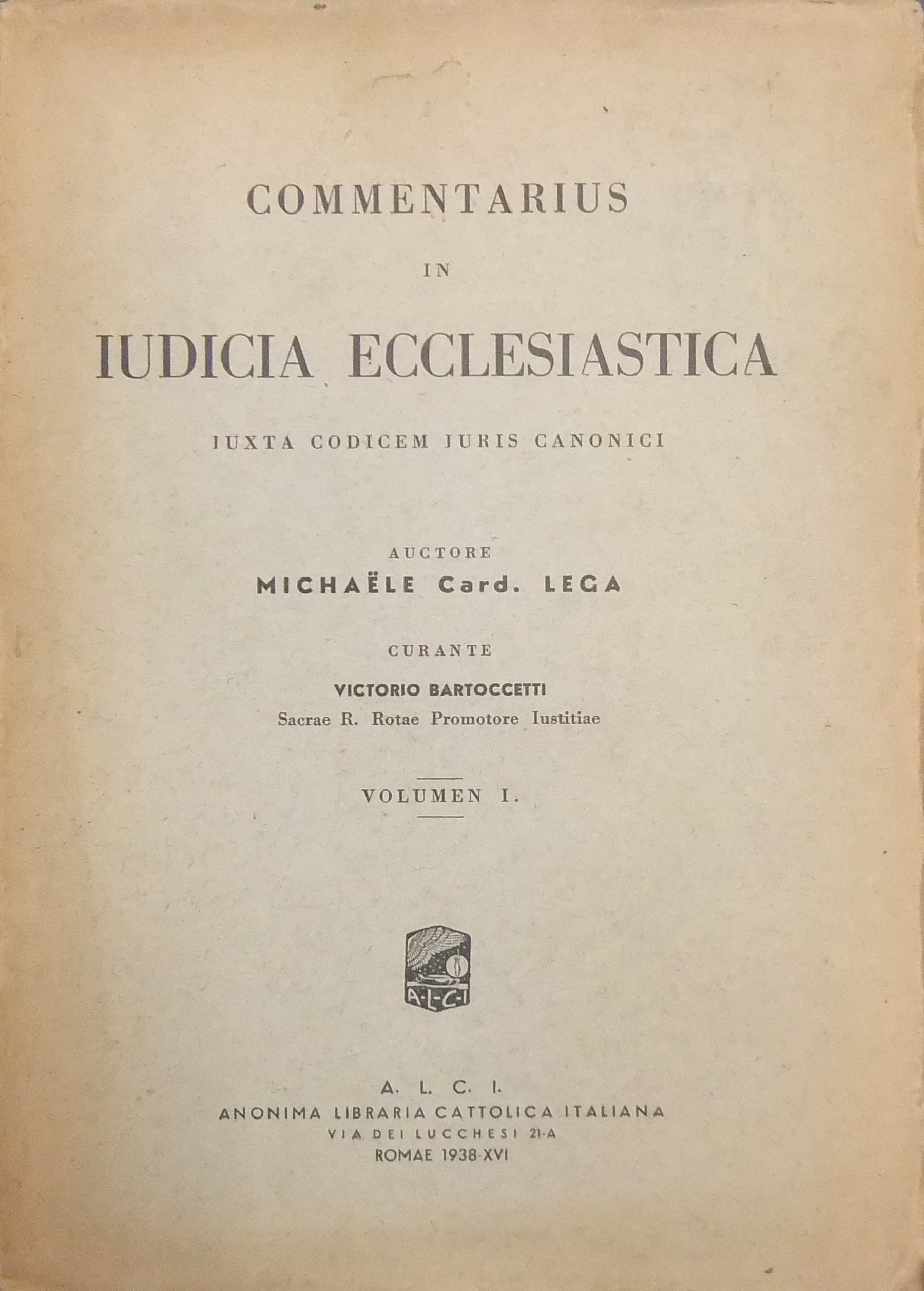 Commentarius in iudicia ecclesiastica iuxta codicem iuris canonici.
