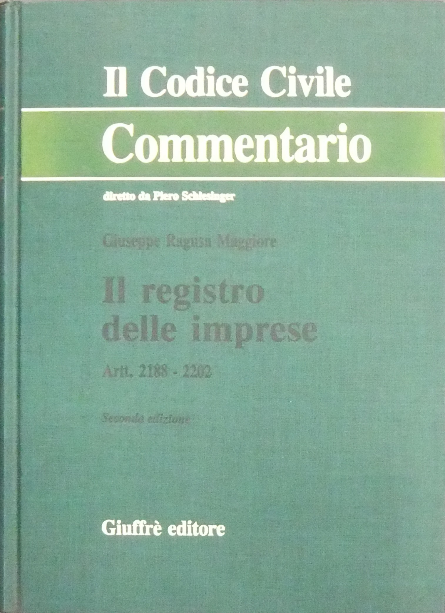 Il registro delle imprese. Artt. 2188-2202