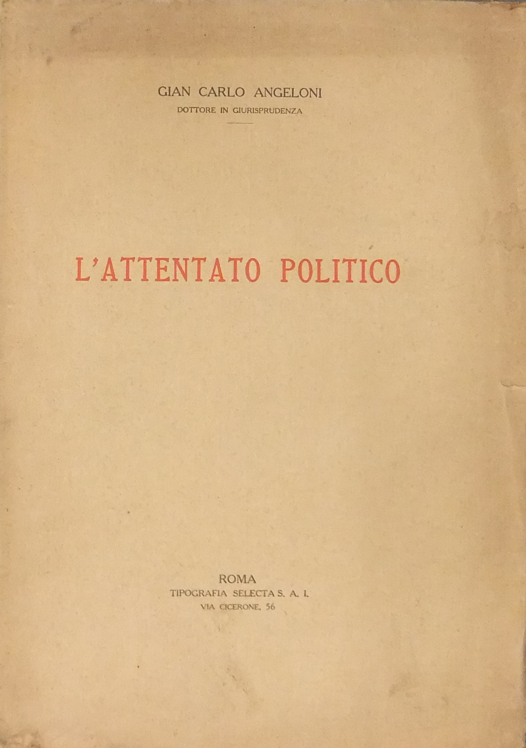 L'attentato politico