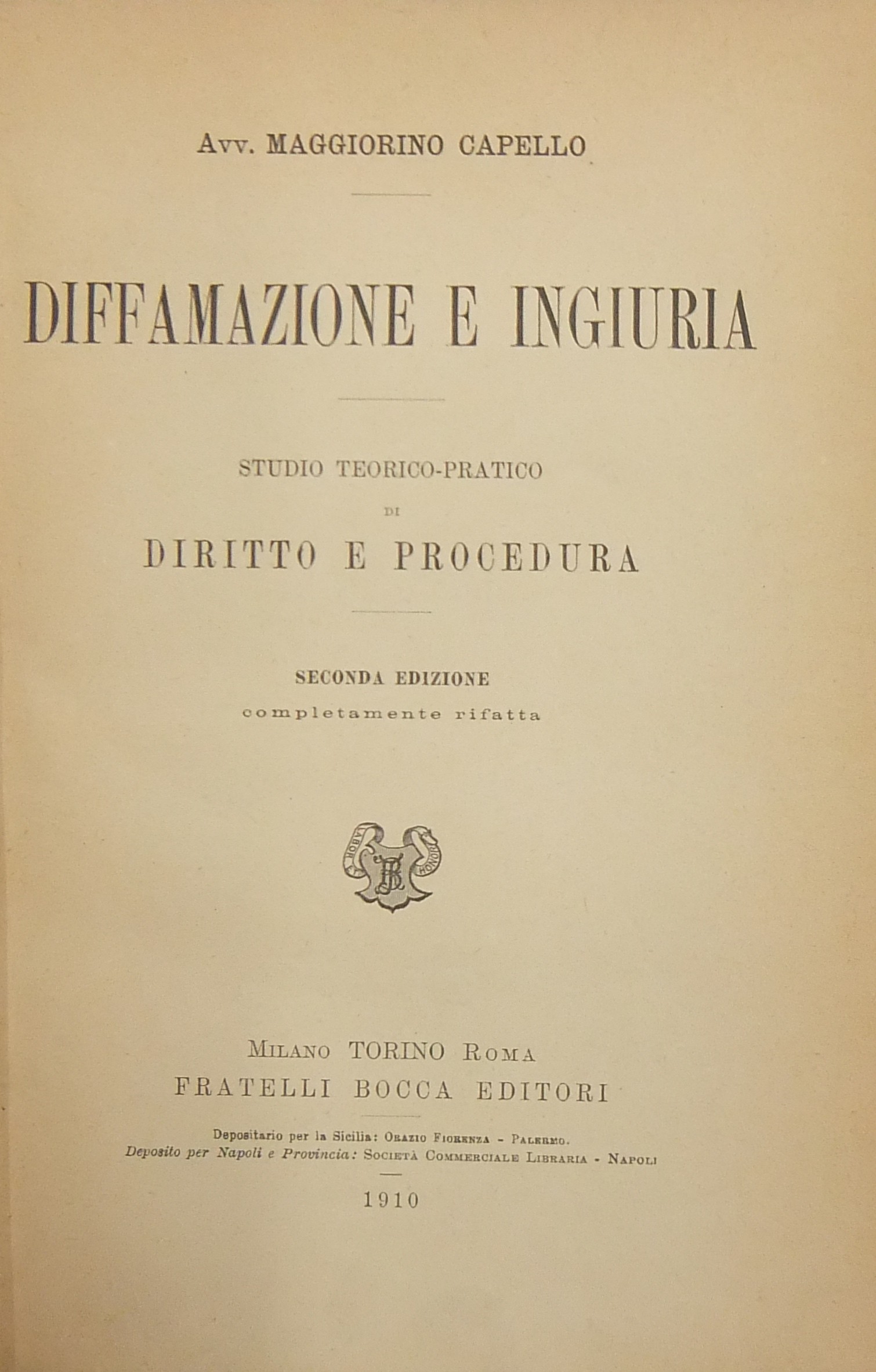 Diffamazione e ingiuria. 